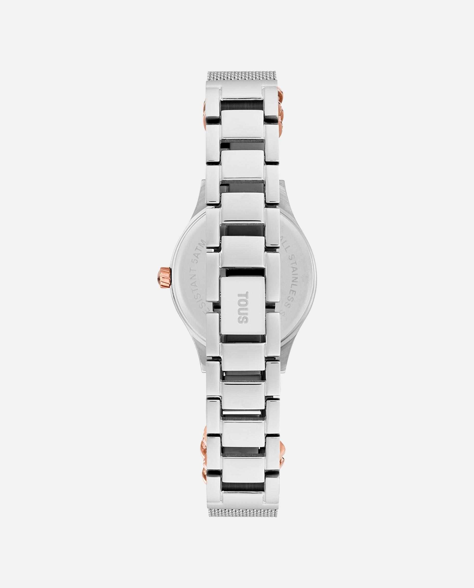 Relógio Analógico Epic Icon Mesh com Bracelete de Aço Prateado-3