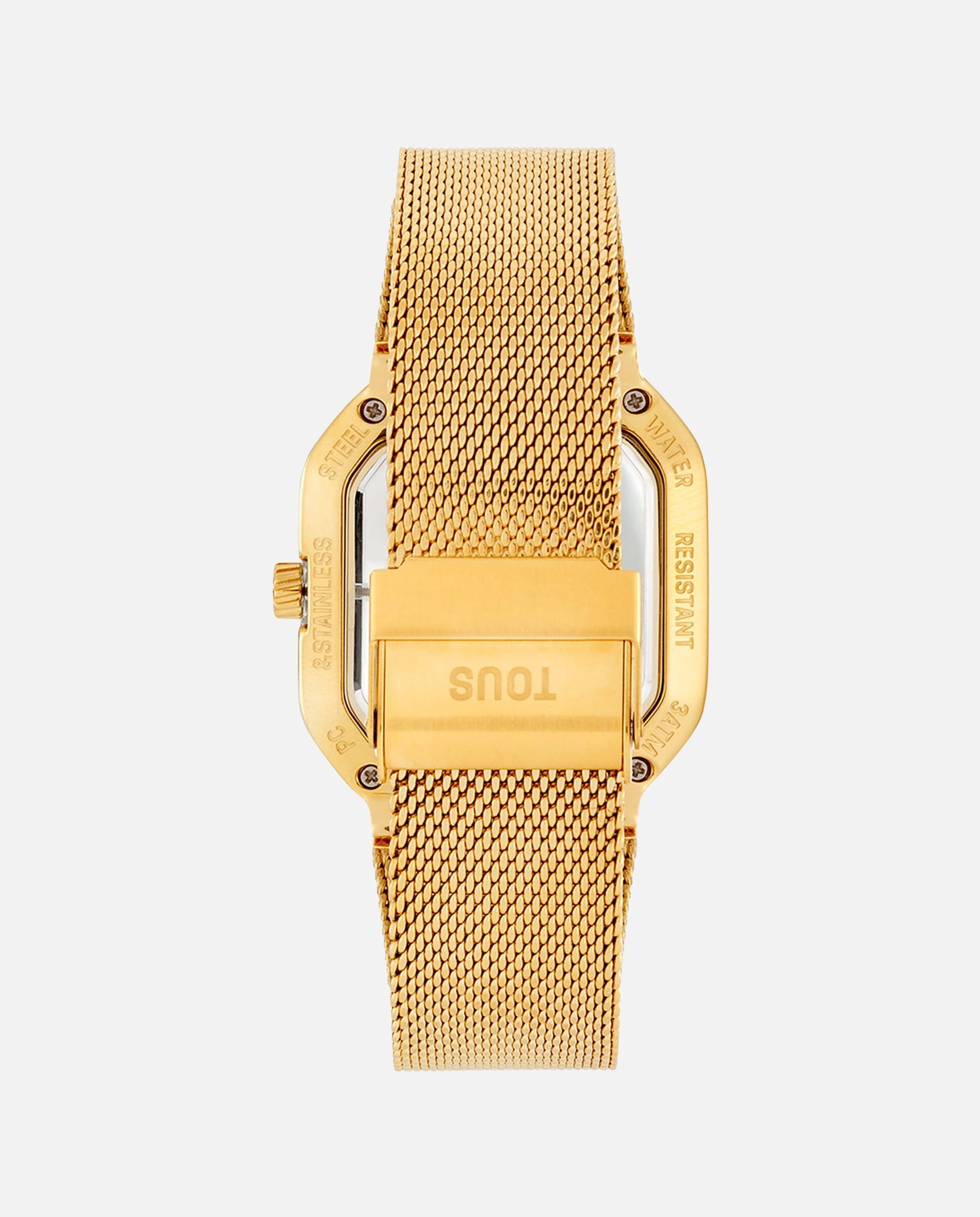 Relógio Analógico D-bear Party com Bracelete de Aço em Dourado Dourado-3