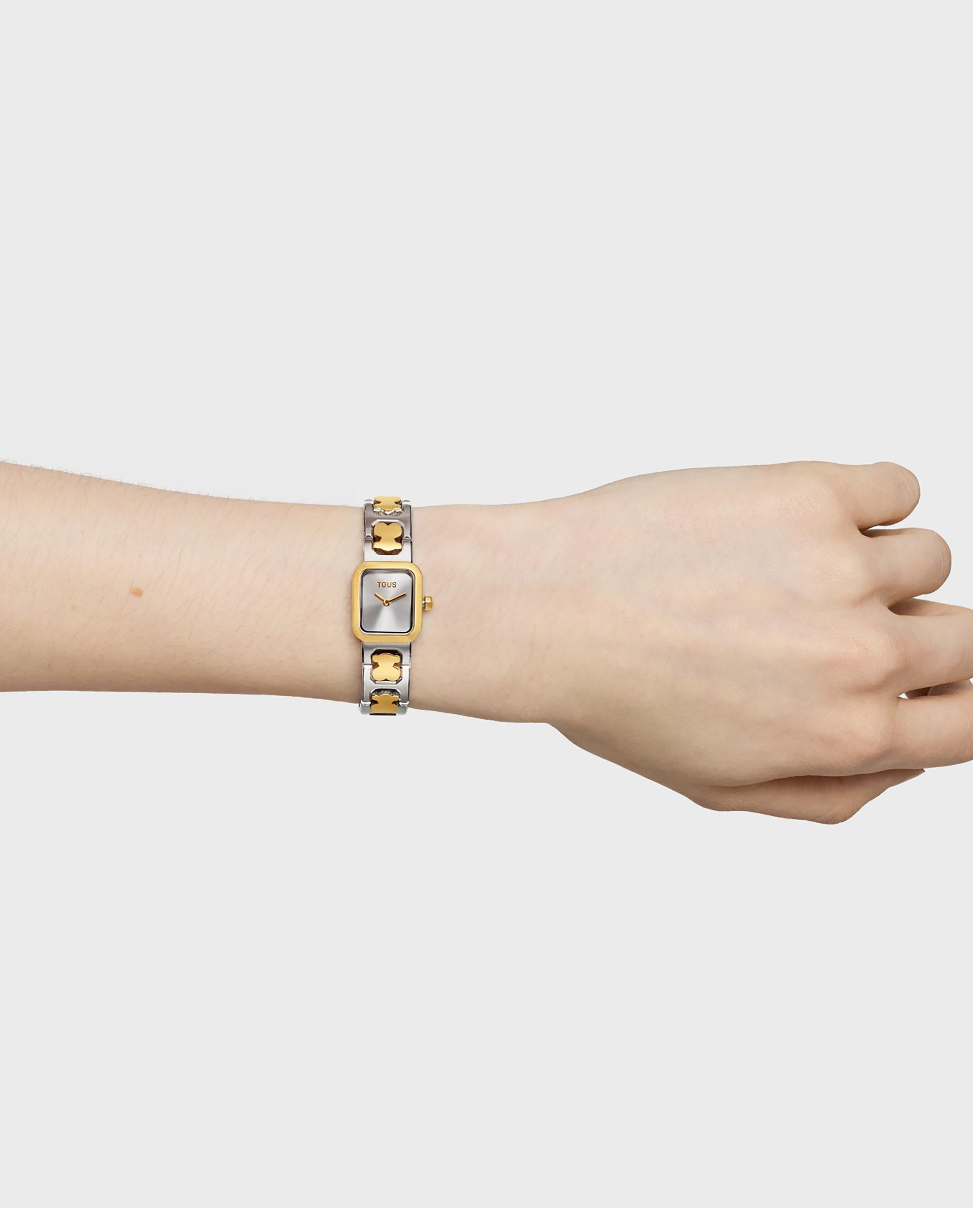Relógio Analógico Icon Time com Bracelete de Aço e Aço Dourado Dourado-7