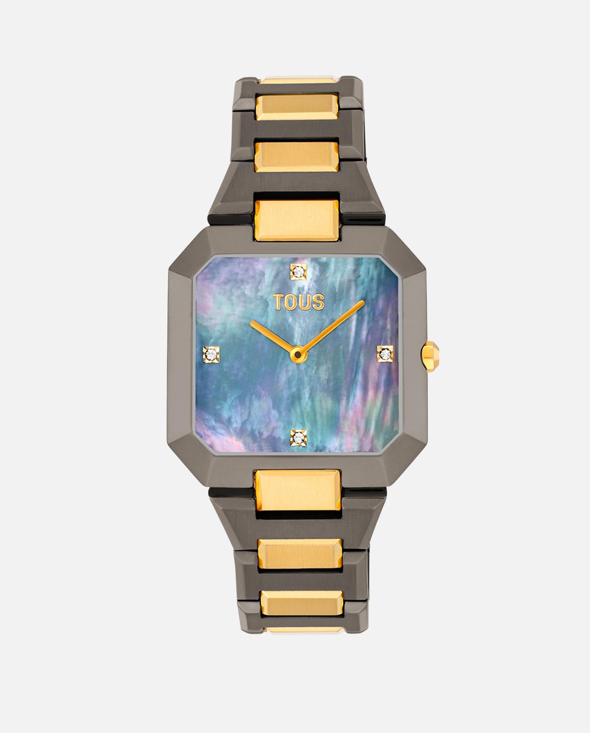 Relógio Analógico Karat com Bracelete de Aço em Preto e Dourado Multicolor-1