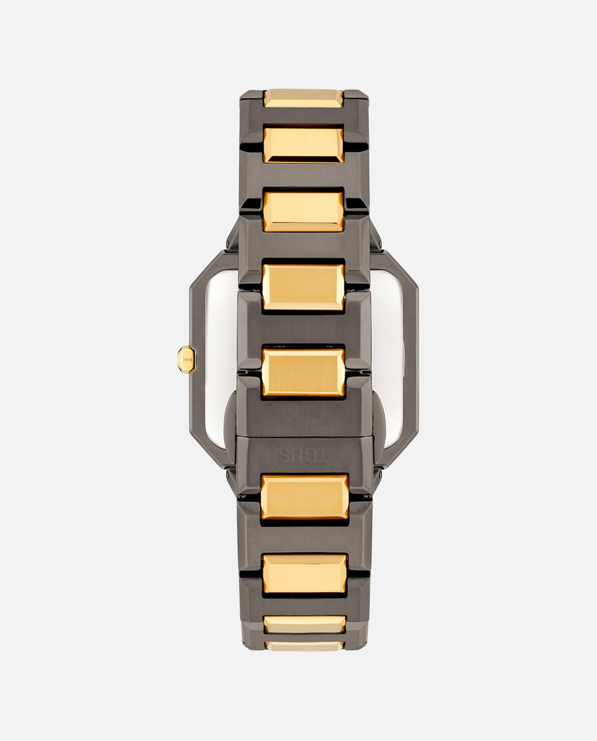 Relógio Analógico Karat com Bracelete de Aço em Preto e Dourado Multicolor-3