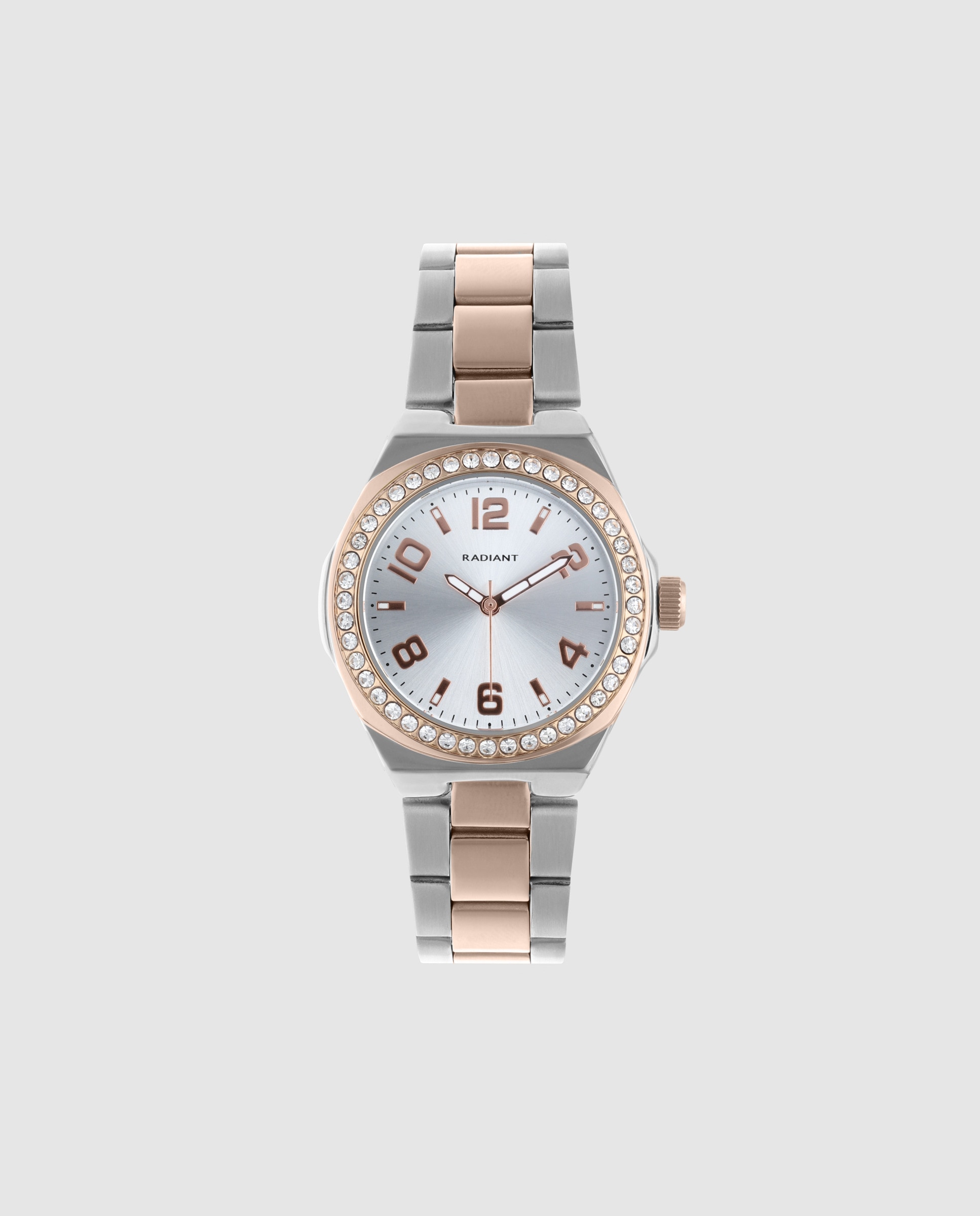 Relógio Britney Ra674203 de Aço e Bracelete Bicolor Ouro Rosa Prata-1