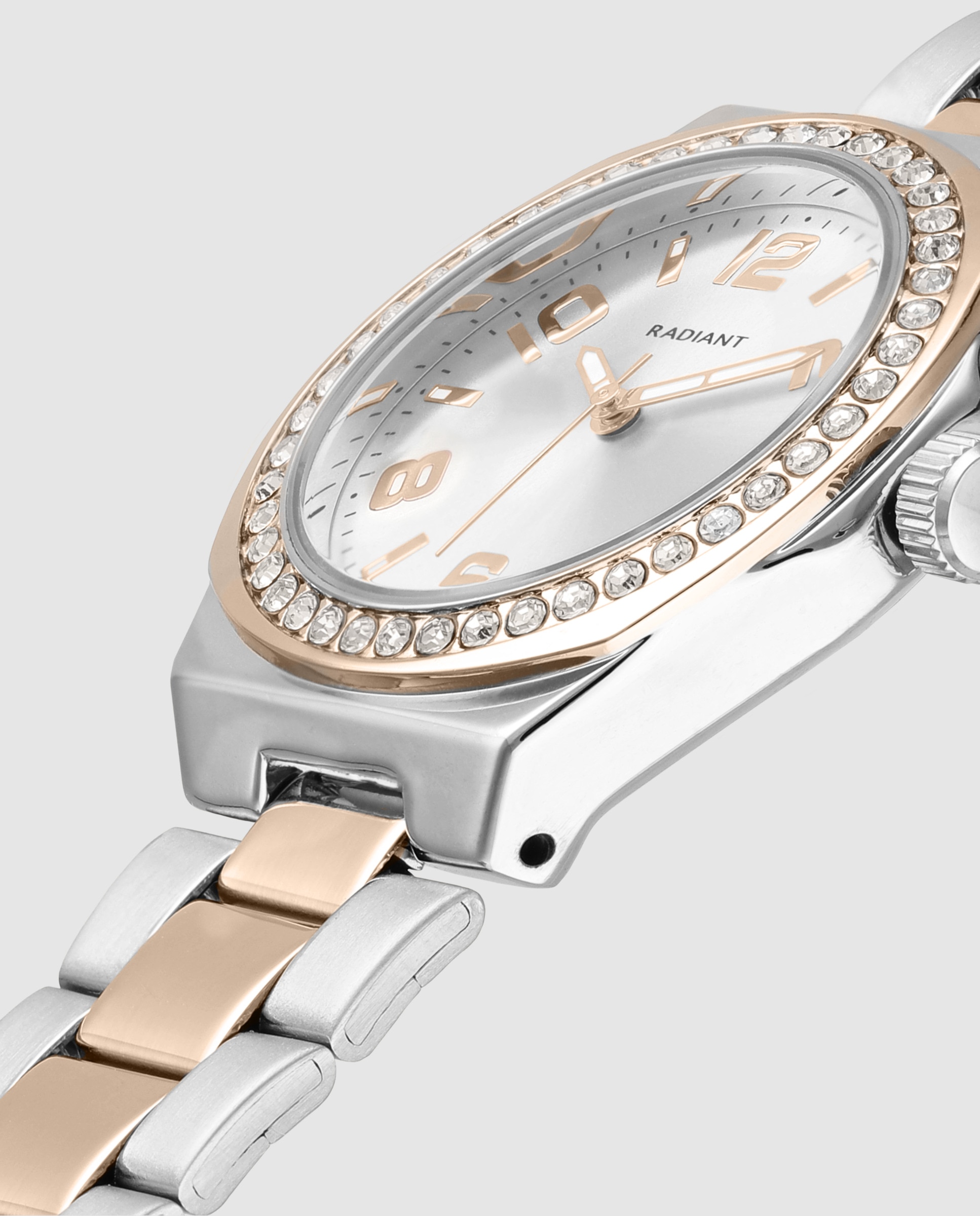Relógio Britney Ra674203 de Aço e Bracelete Bicolor Ouro Rosa Prata-4
