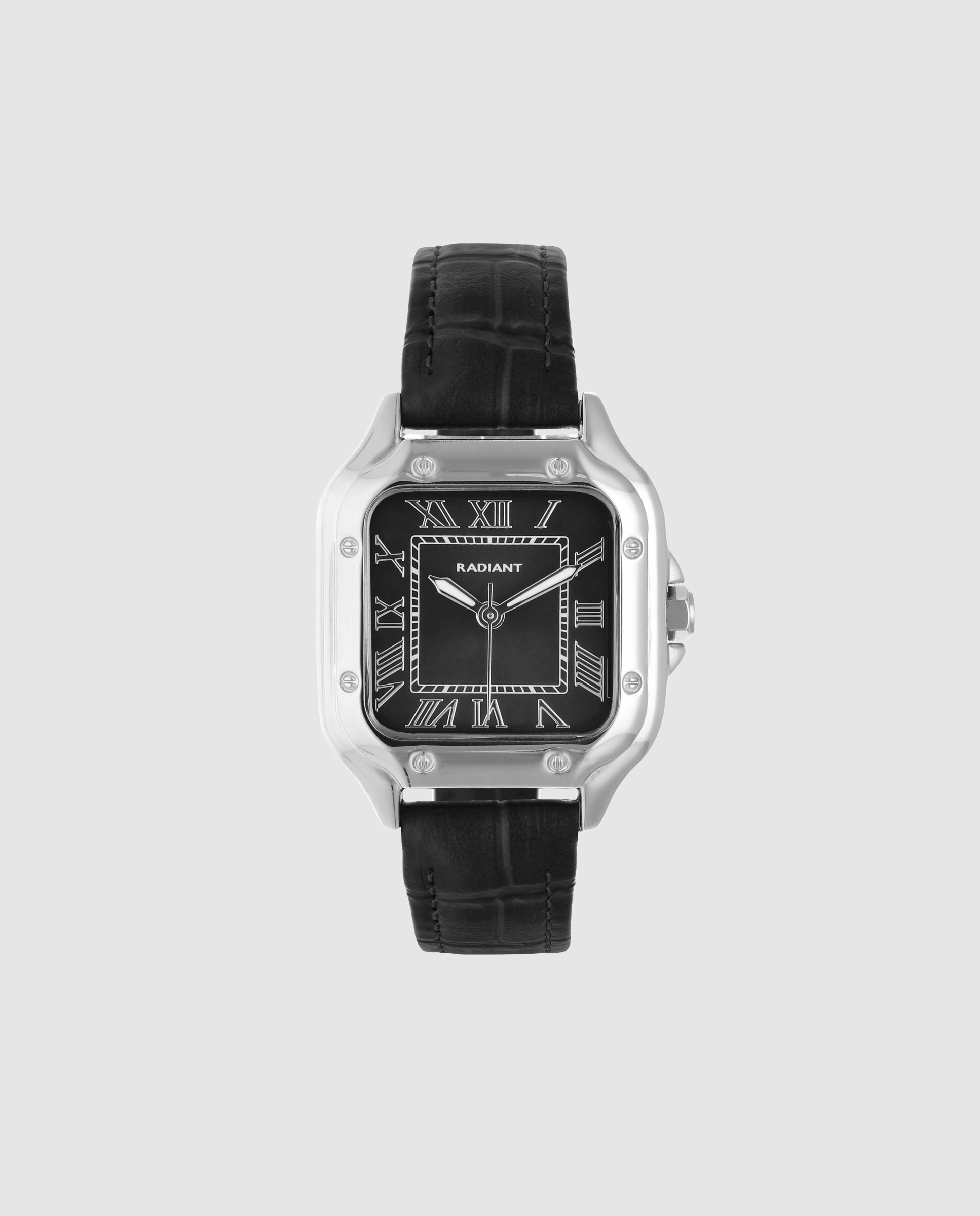 Relógio Chris Him Ra676203 de Pele e Correia em Preto Preto-1