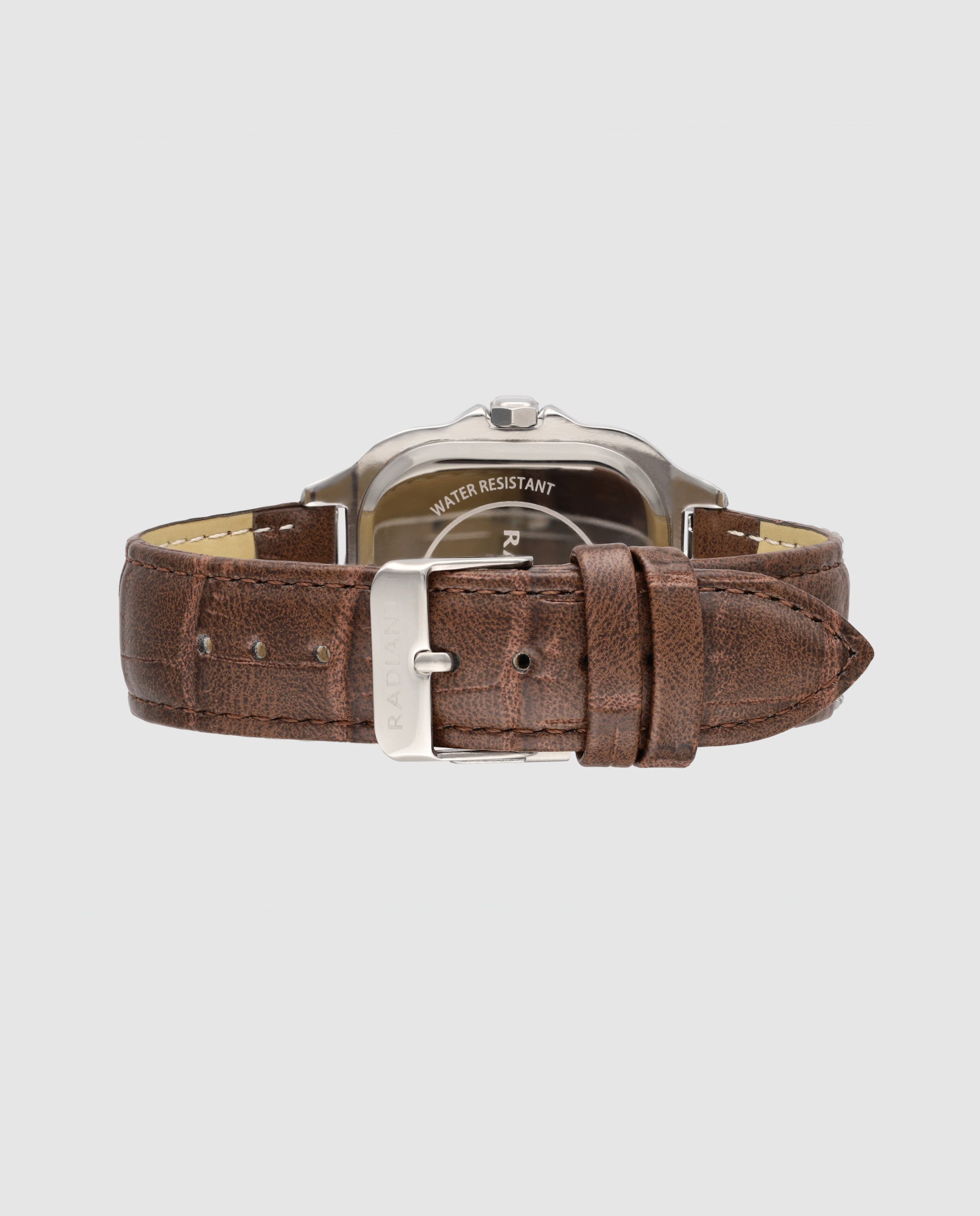Relógio Analógico Chris Him Ra676204 de Pele e Bracelete em Castanho Dourado-5