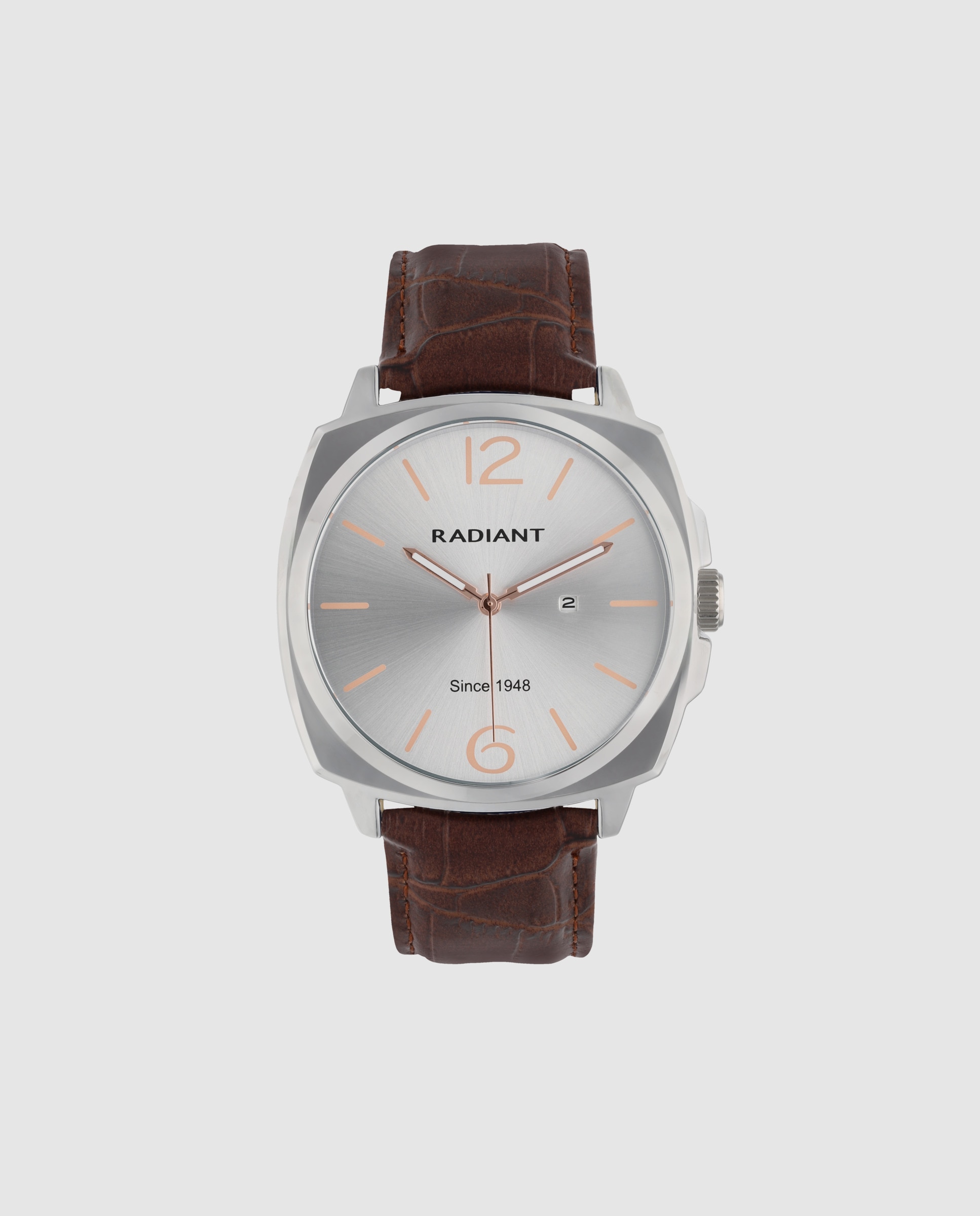 Relógio Analógico Paul Ra678201 de Pele e Bracelete em Castanho Prateado-1