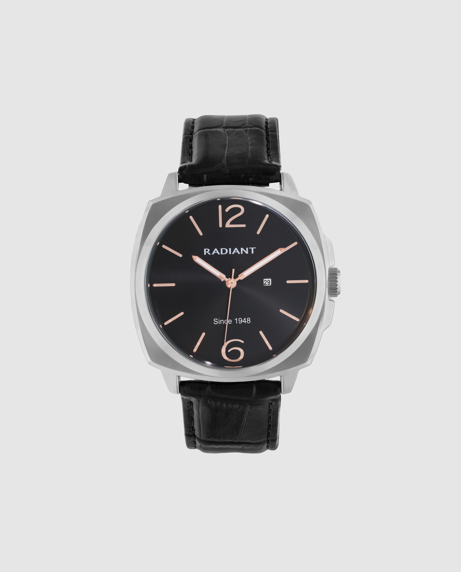 Relógio Paul Ra678202 de Pele e Correia em Preto Preto-1