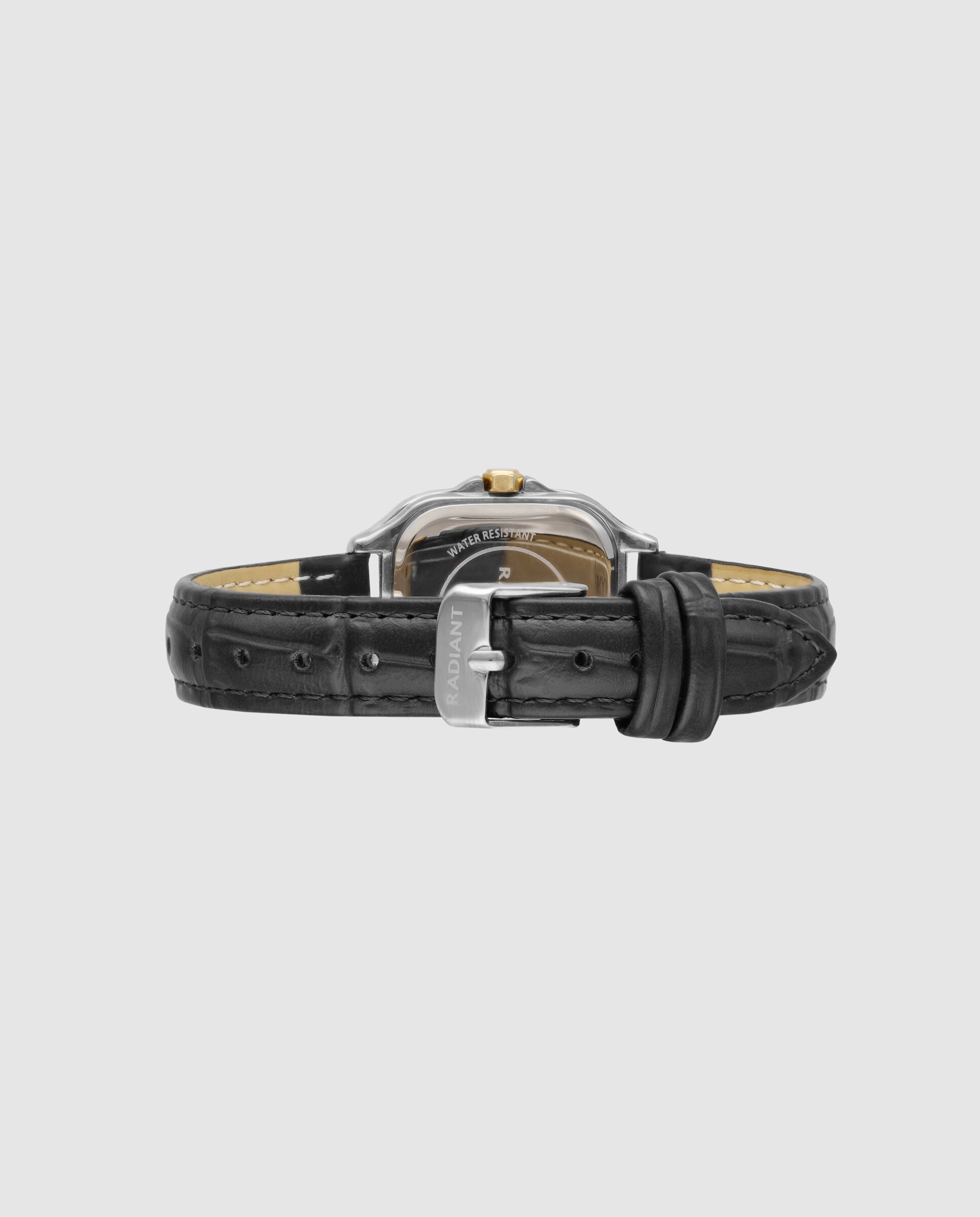 Relógio Analógico Chris Her Ra661210 de Pele e Correia em Preto Dourado-5