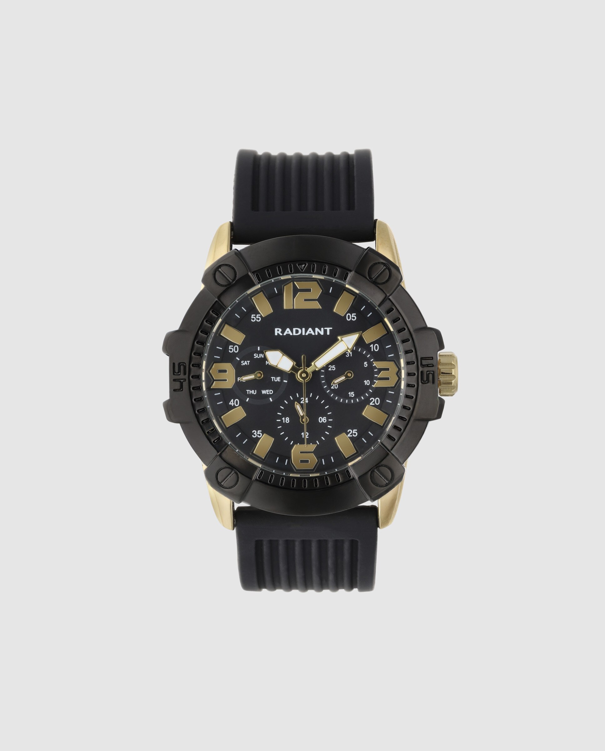 Relógio Eminem Ra682701 de Silicone e Bracelete em Preto Preto-1