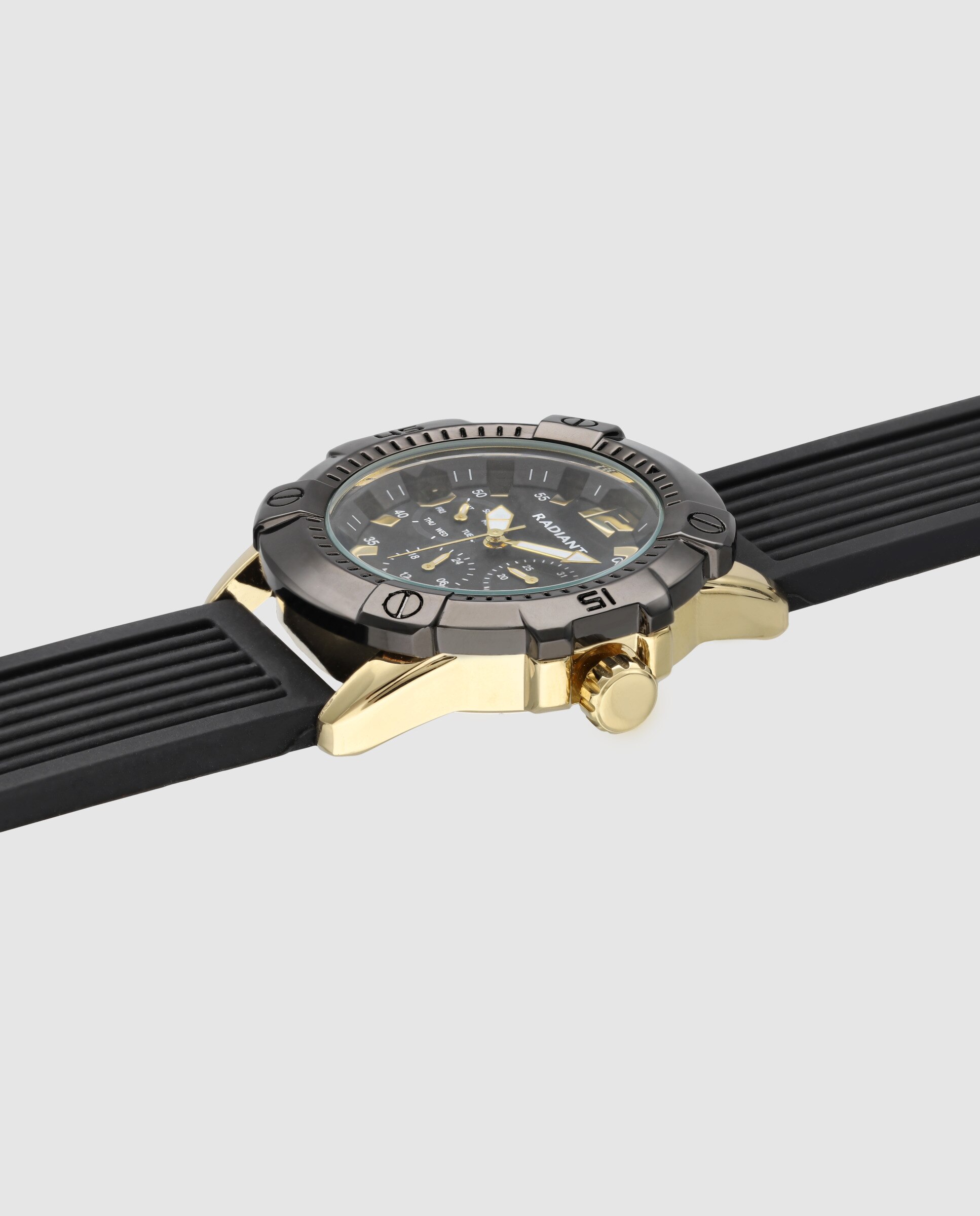 Relógio Eminem Ra682701 de Silicone e Bracelete em Preto Preto-3