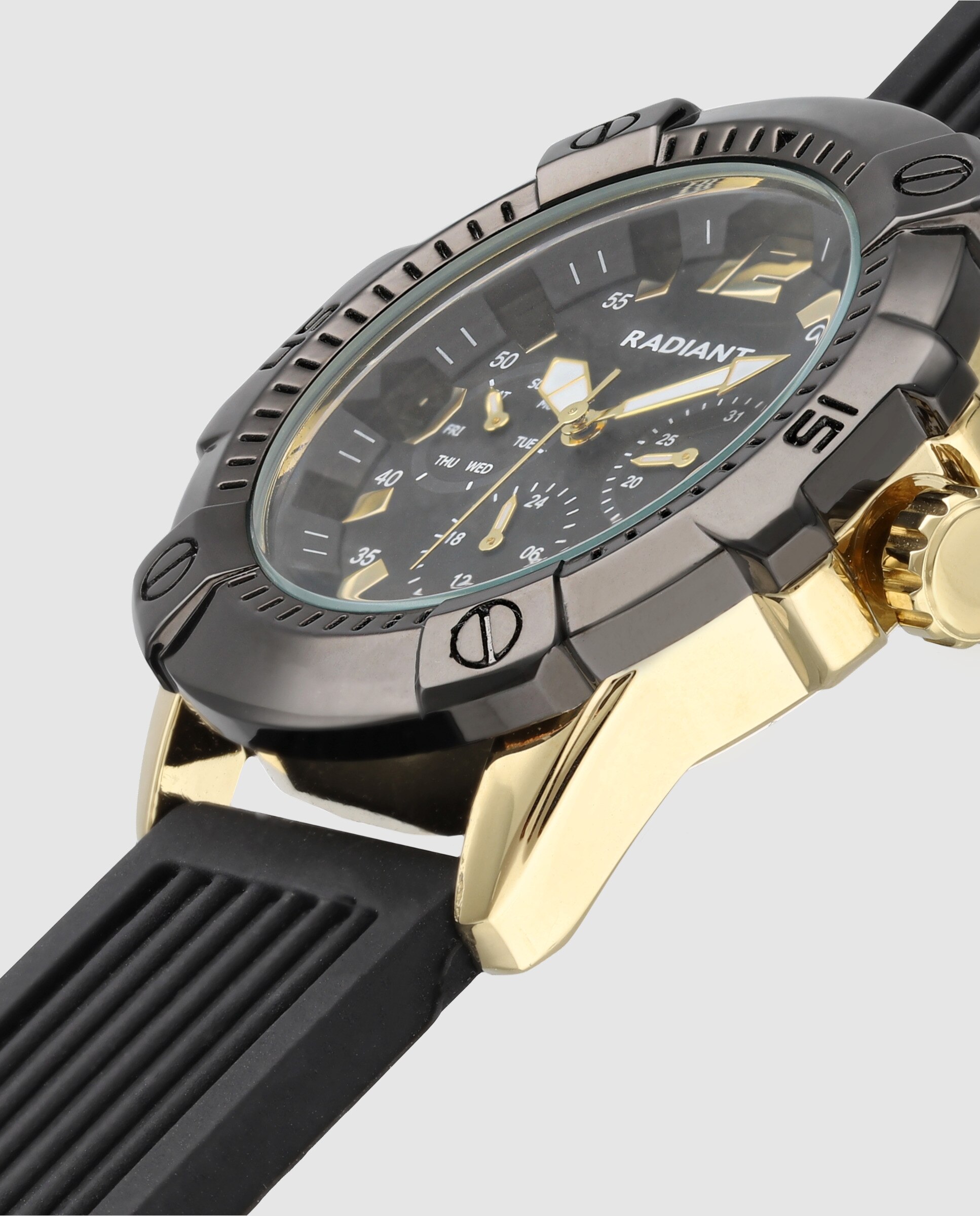 Relógio Eminem Ra682701 de Silicone e Bracelete em Preto Preto-4