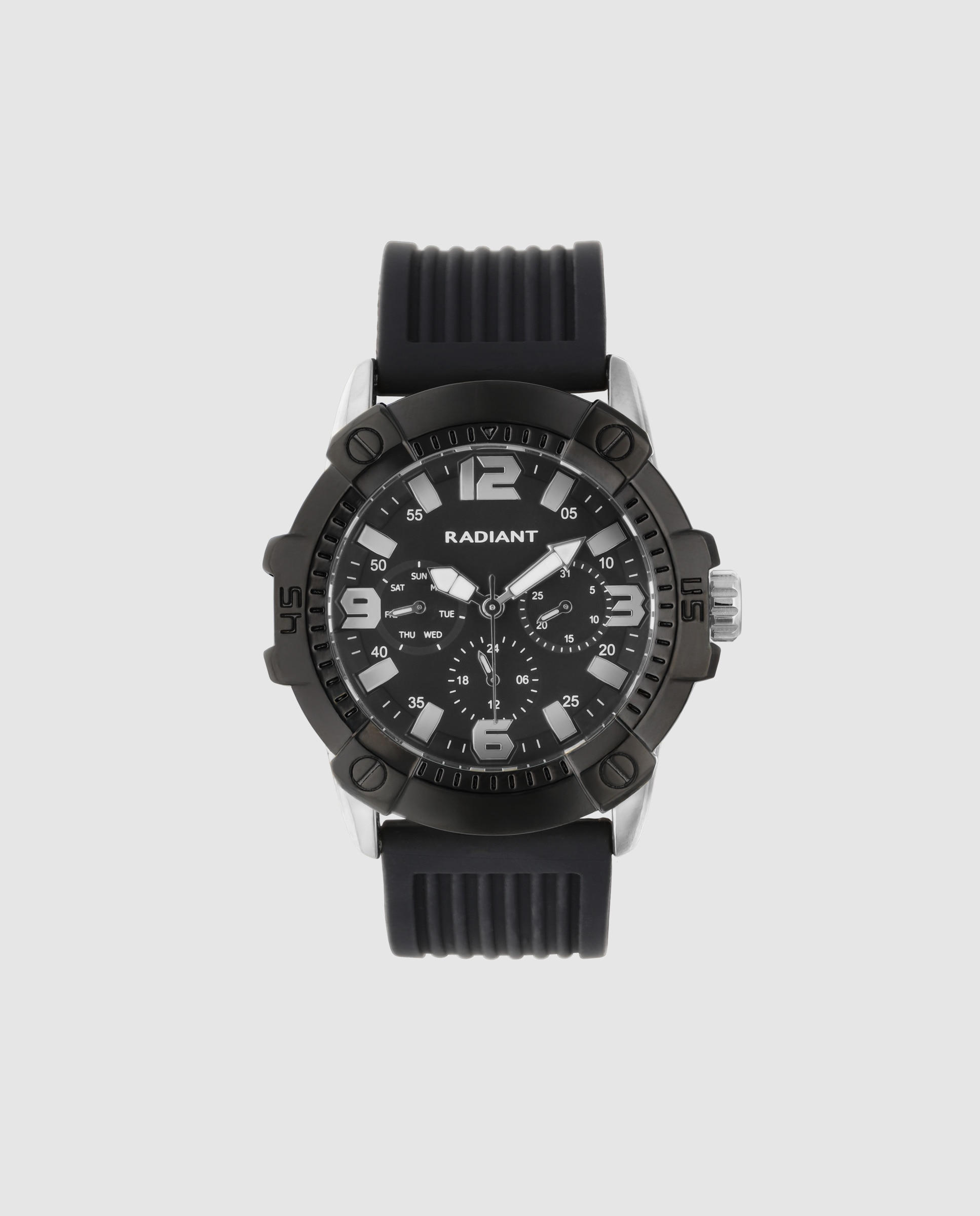 Relógio Eminem Ra682702 de Silicone e Bracelete em Preto Preto-1