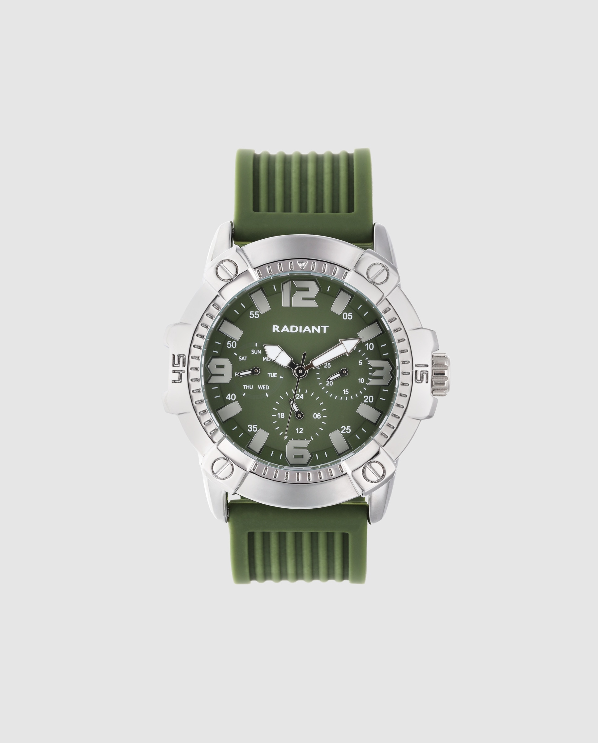 Relógio Eminem Ra682703 de Silicone e Correia Verde Verde-1
