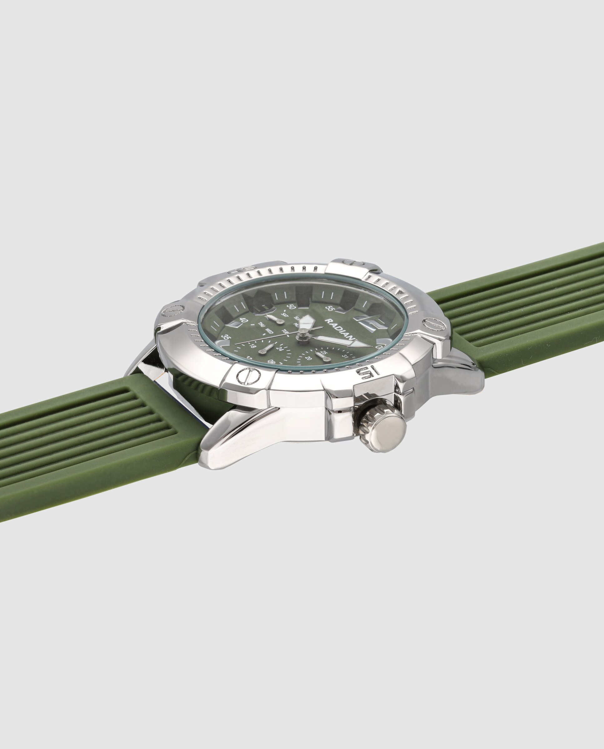 Relógio Eminem Ra682703 de Silicone e Correia Verde Verde-3