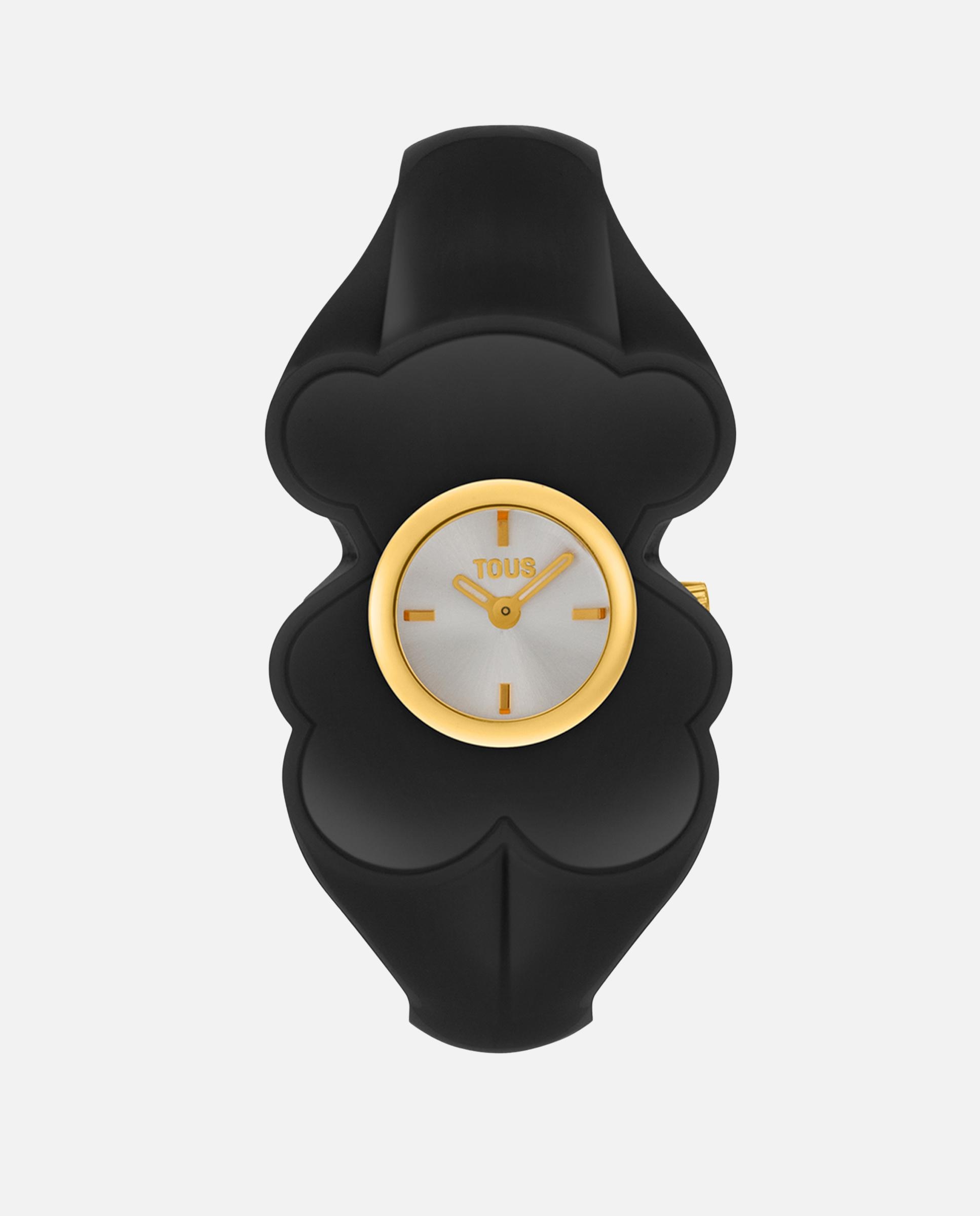 Relógio Analógico T L Bear Folks de Aço Dourado Preto-1