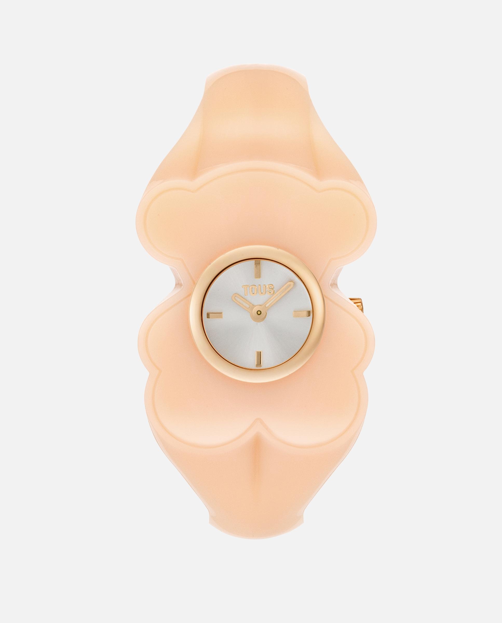 Relógio Analógico T M Bear Folks de Aço Dourado Rosa-claro-1