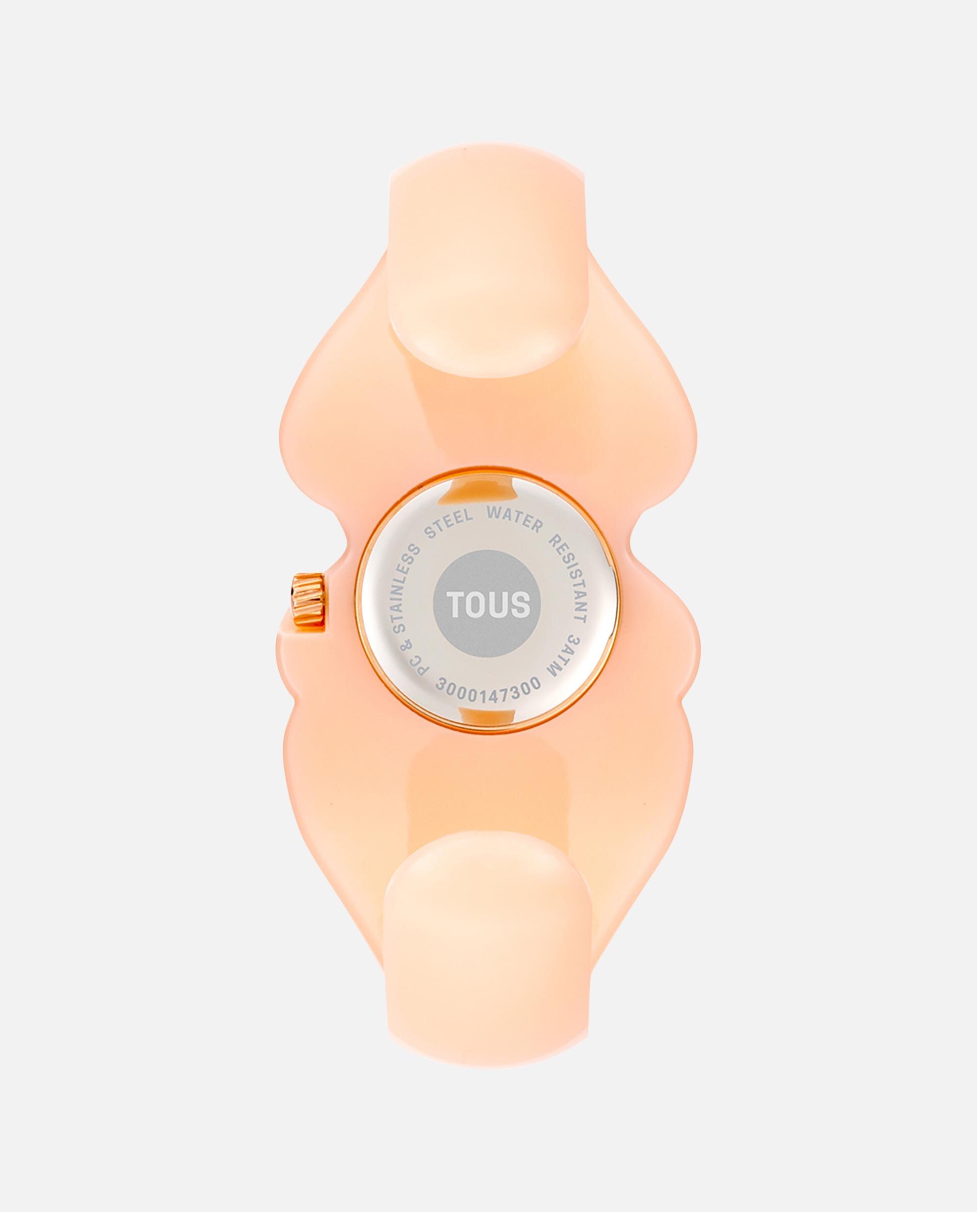 Relógio Analógico T M Bear Folks de Aço Dourado Rosa-claro-3