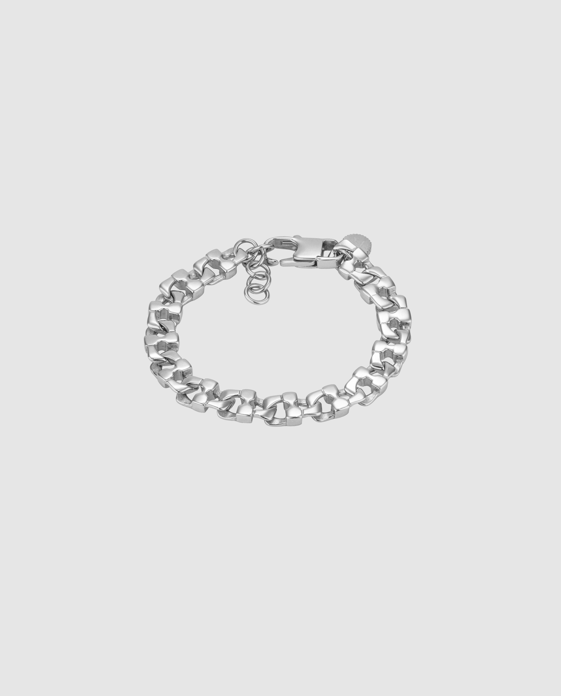 Pulseira Steel Code de Aço Prateada Prata-1