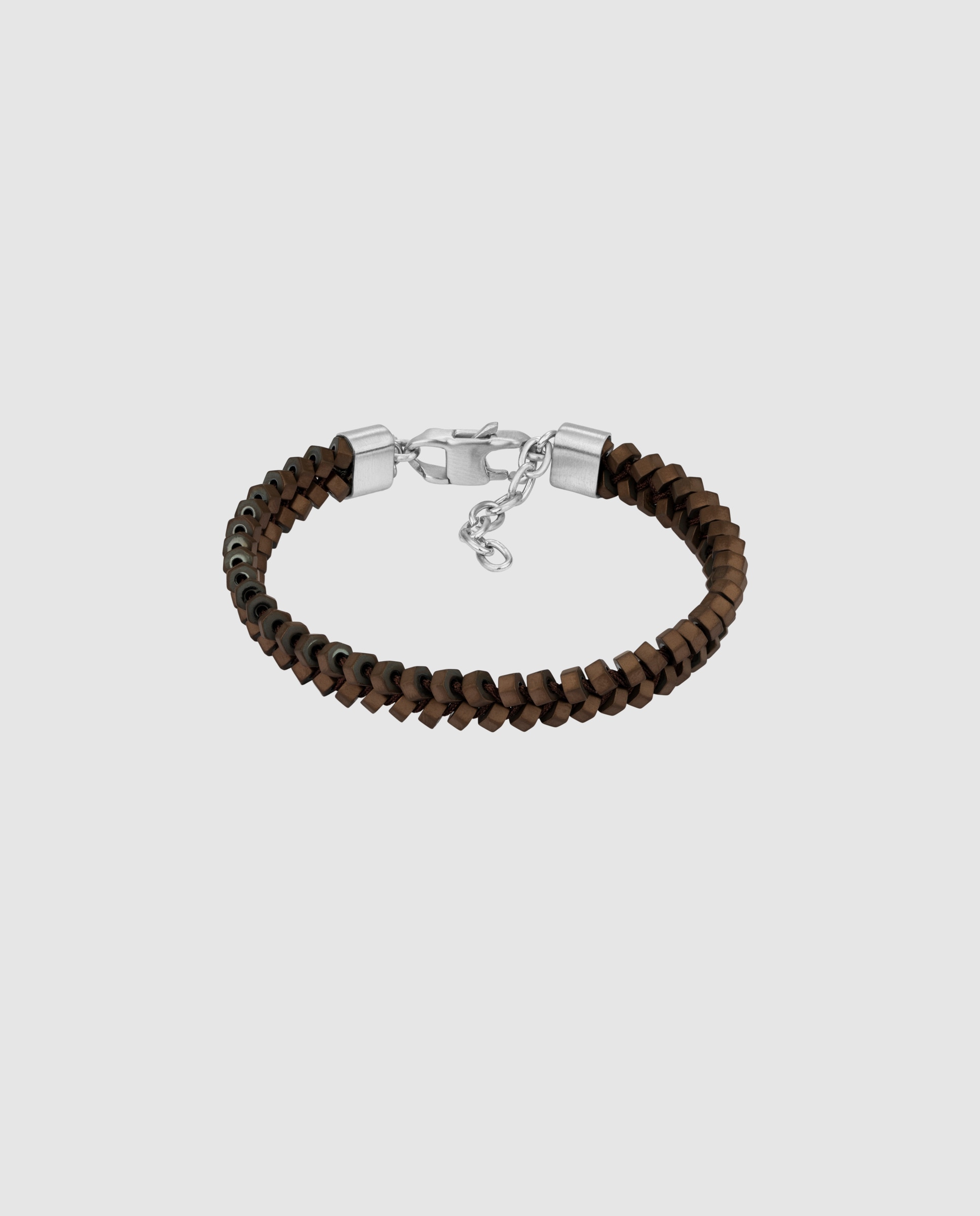 Pulseira Tribal de Aço Prateada Prata-1
