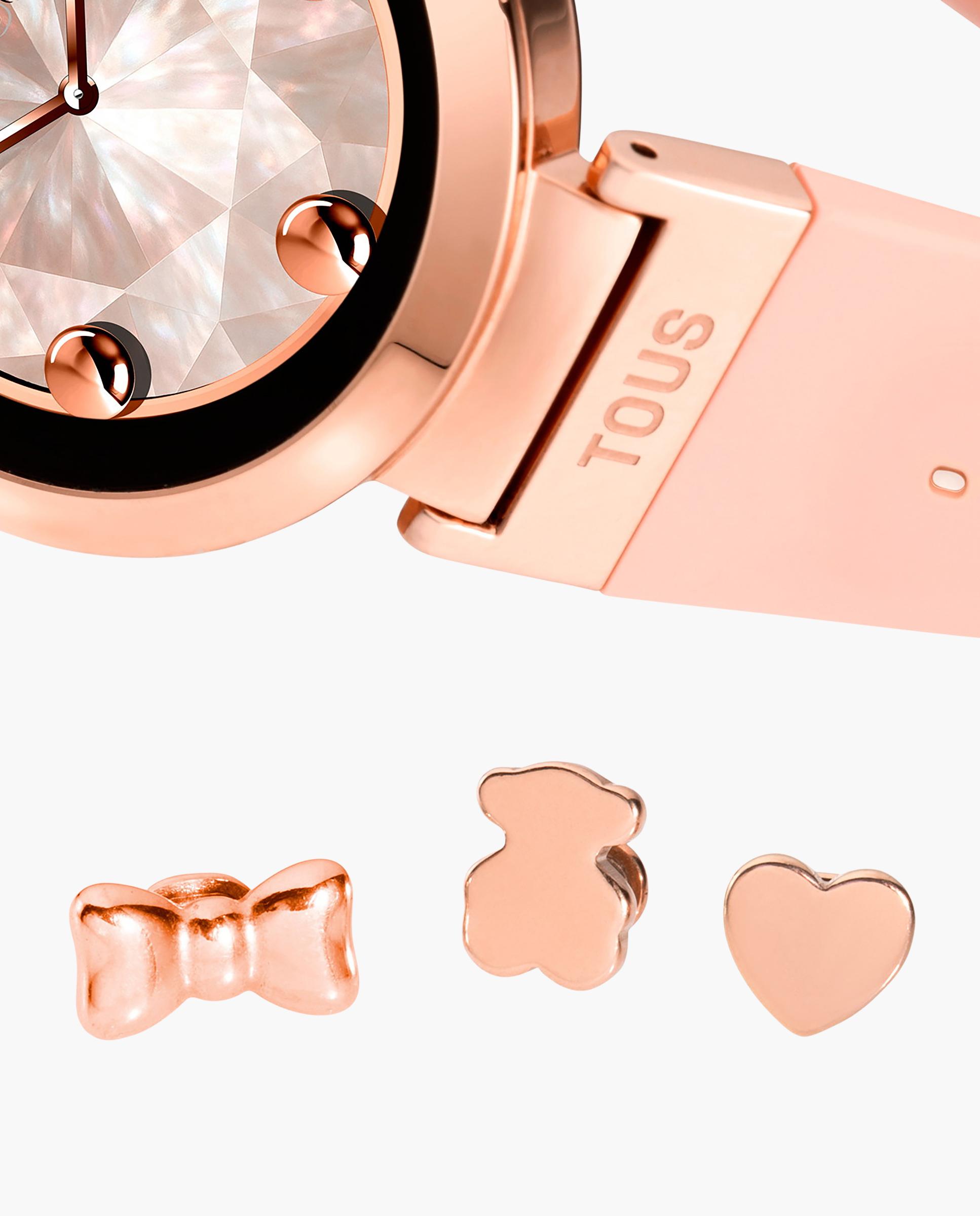Smartwatch S-connect Charms com Bracelete Nude e Motivos de Aço em Rosa Rosa-claro-3