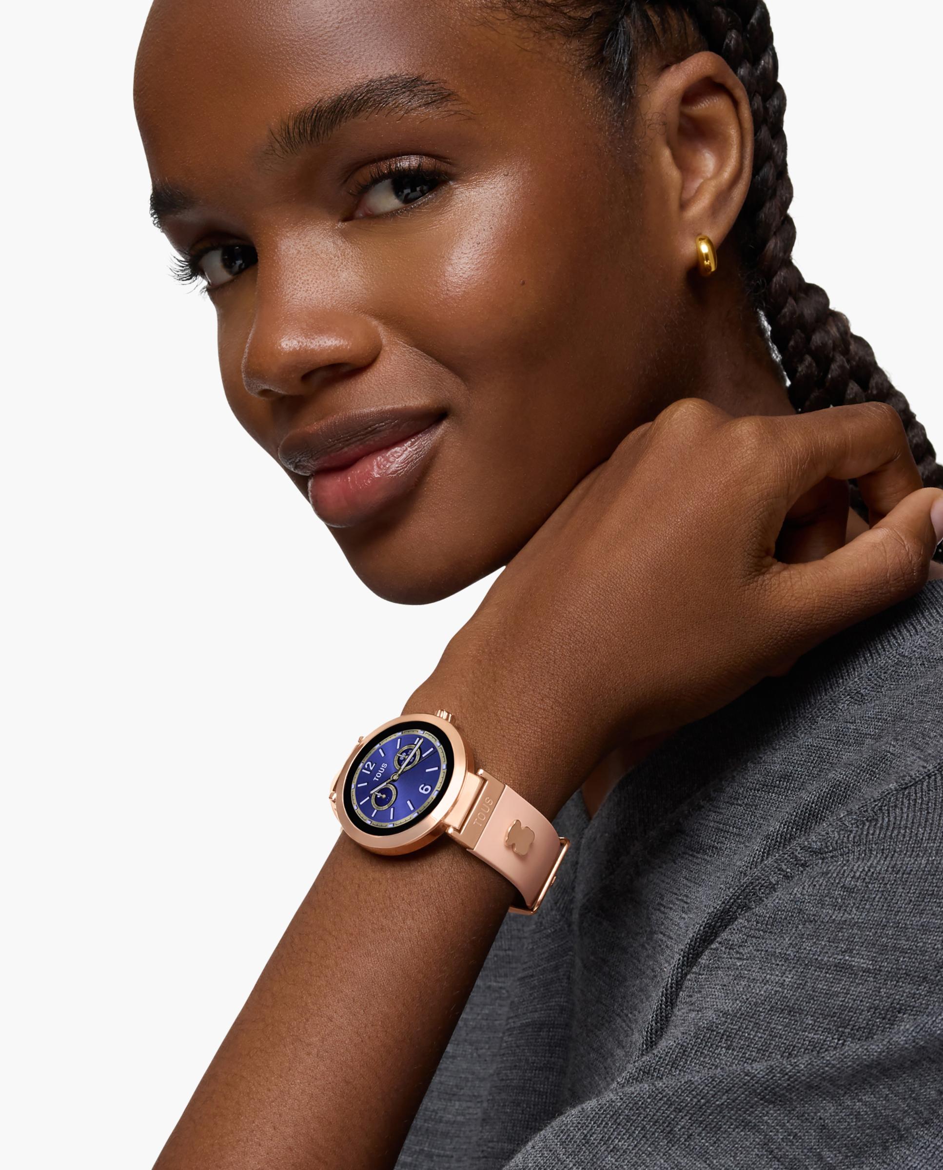 Smartwatch S-connect Charms com Bracelete Nude e Motivos de Aço em Rosa Rosa-claro-4