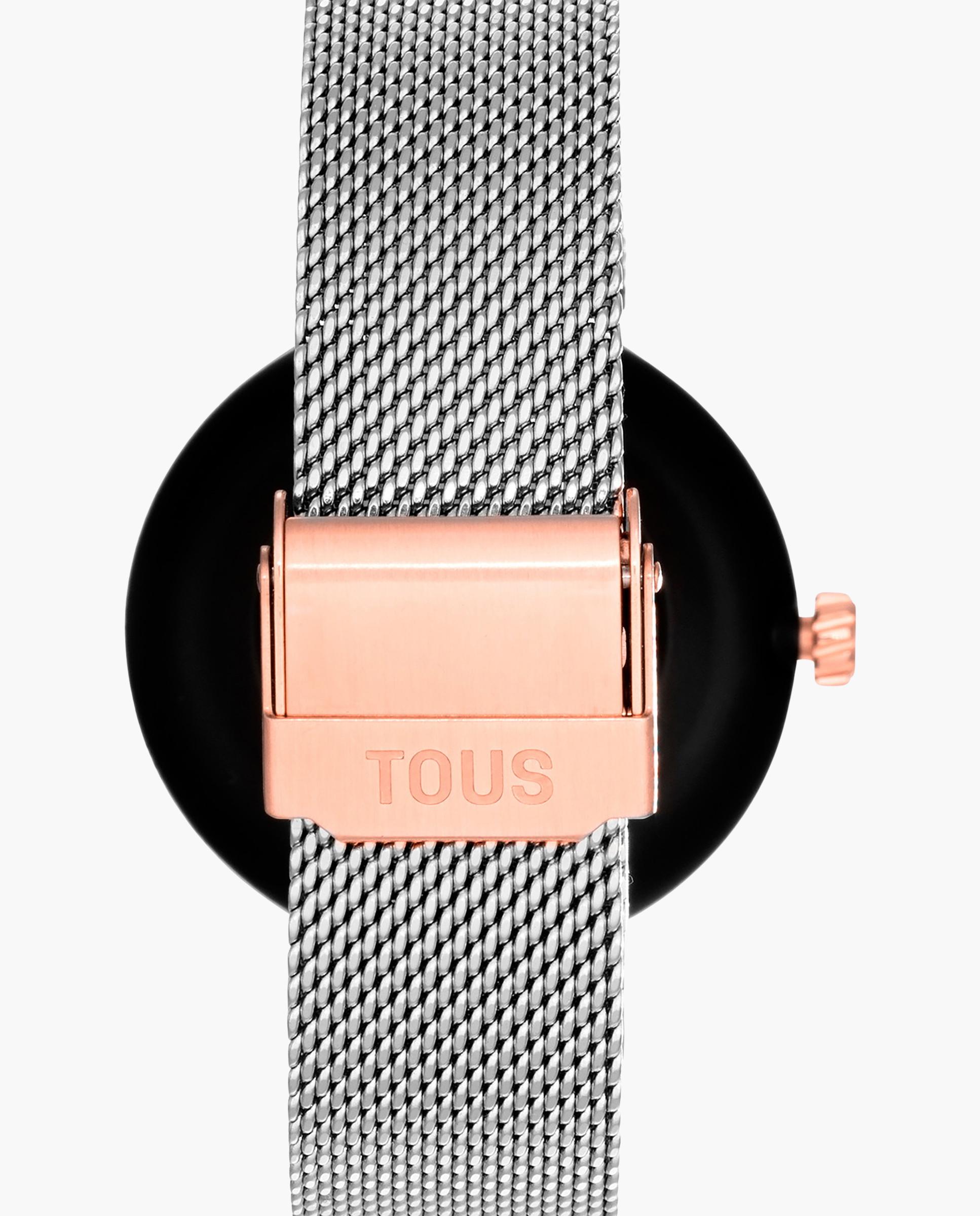 Smartwatch S-connect com Bracelete de Aço e Aço Rosado Prateado-2