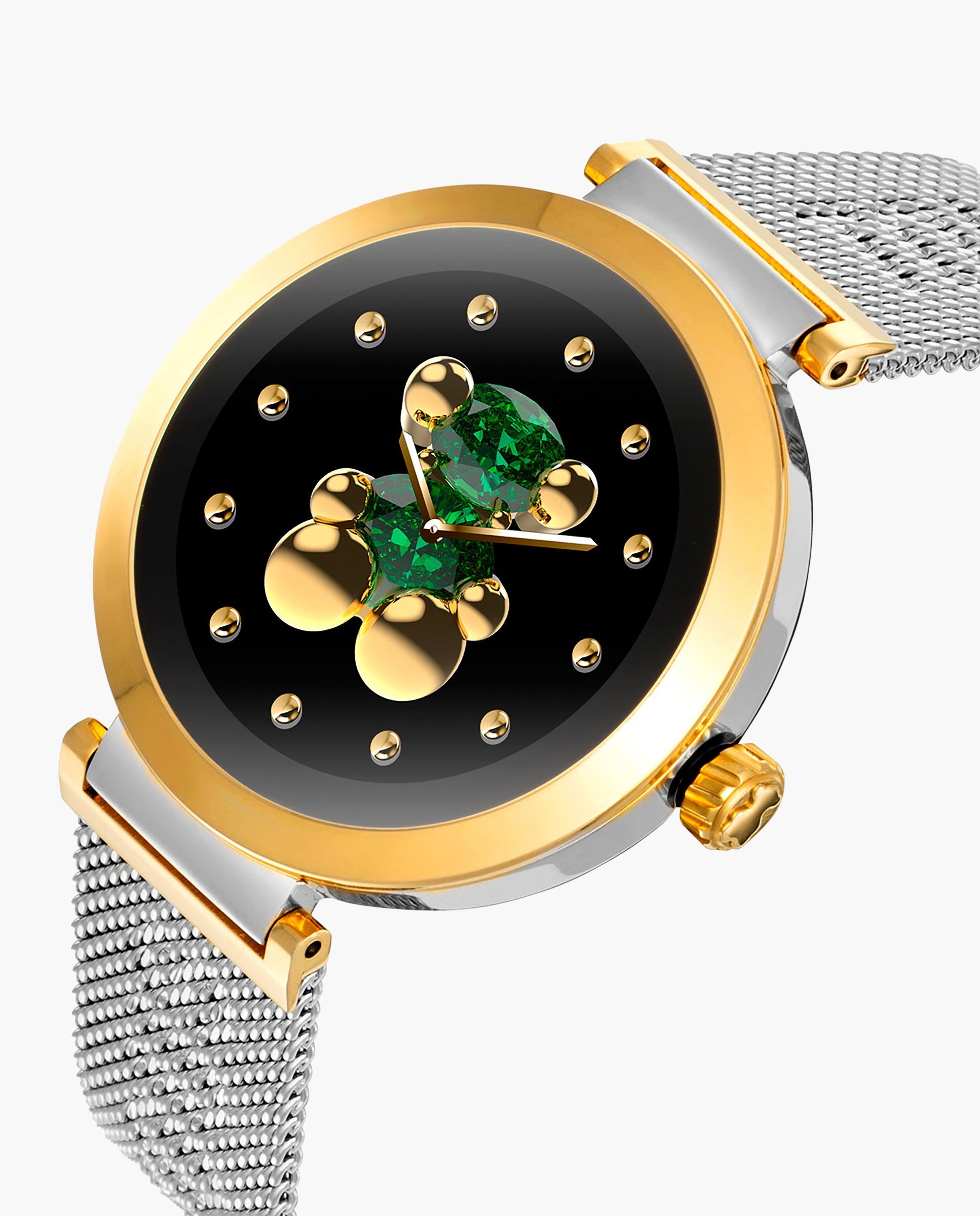 Smartwatch S-connect com Bracelete de Aço e Aço Dourado Prateado-2