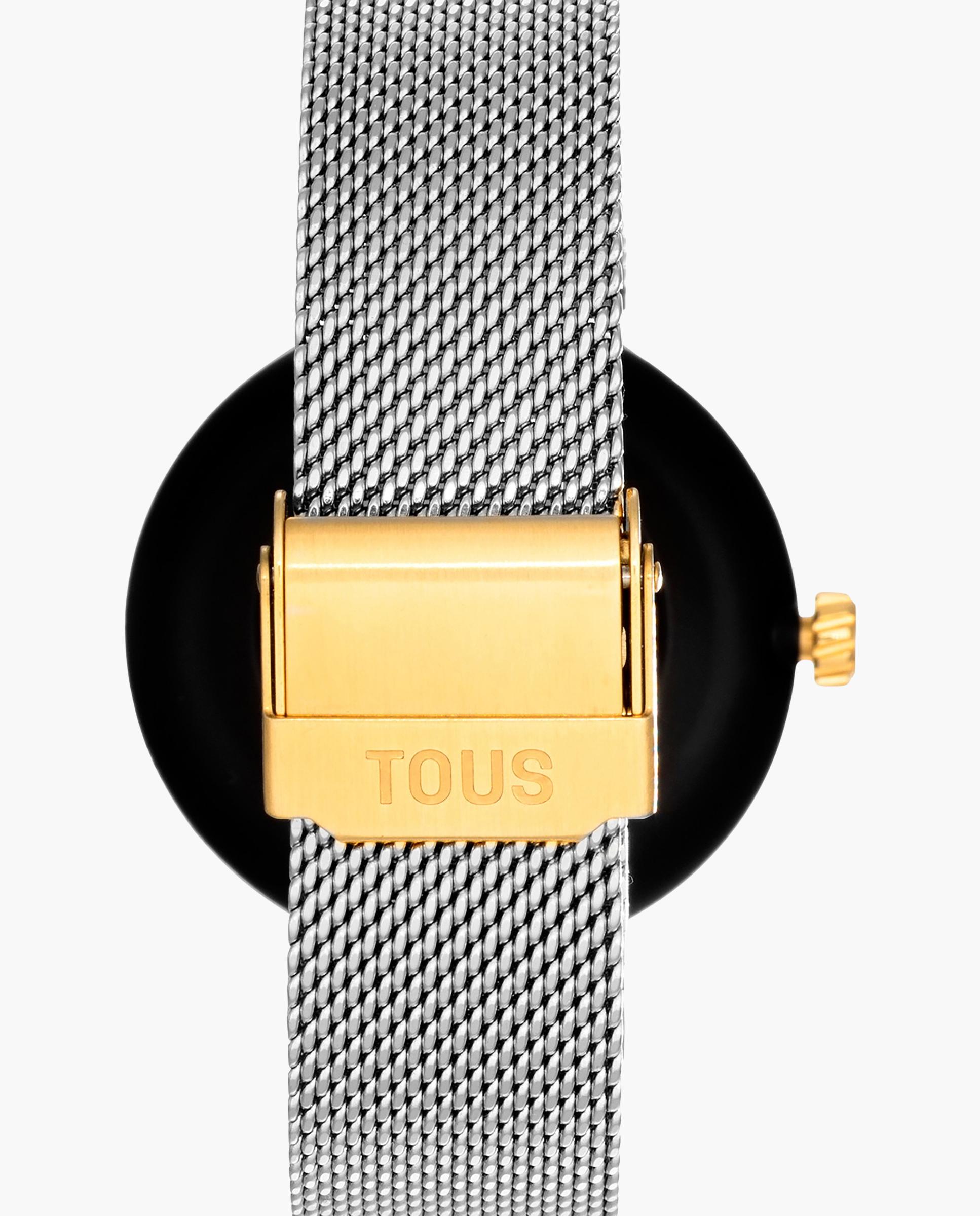 Smartwatch S-connect com Bracelete de Aço e Aço Dourado Prateado-3
