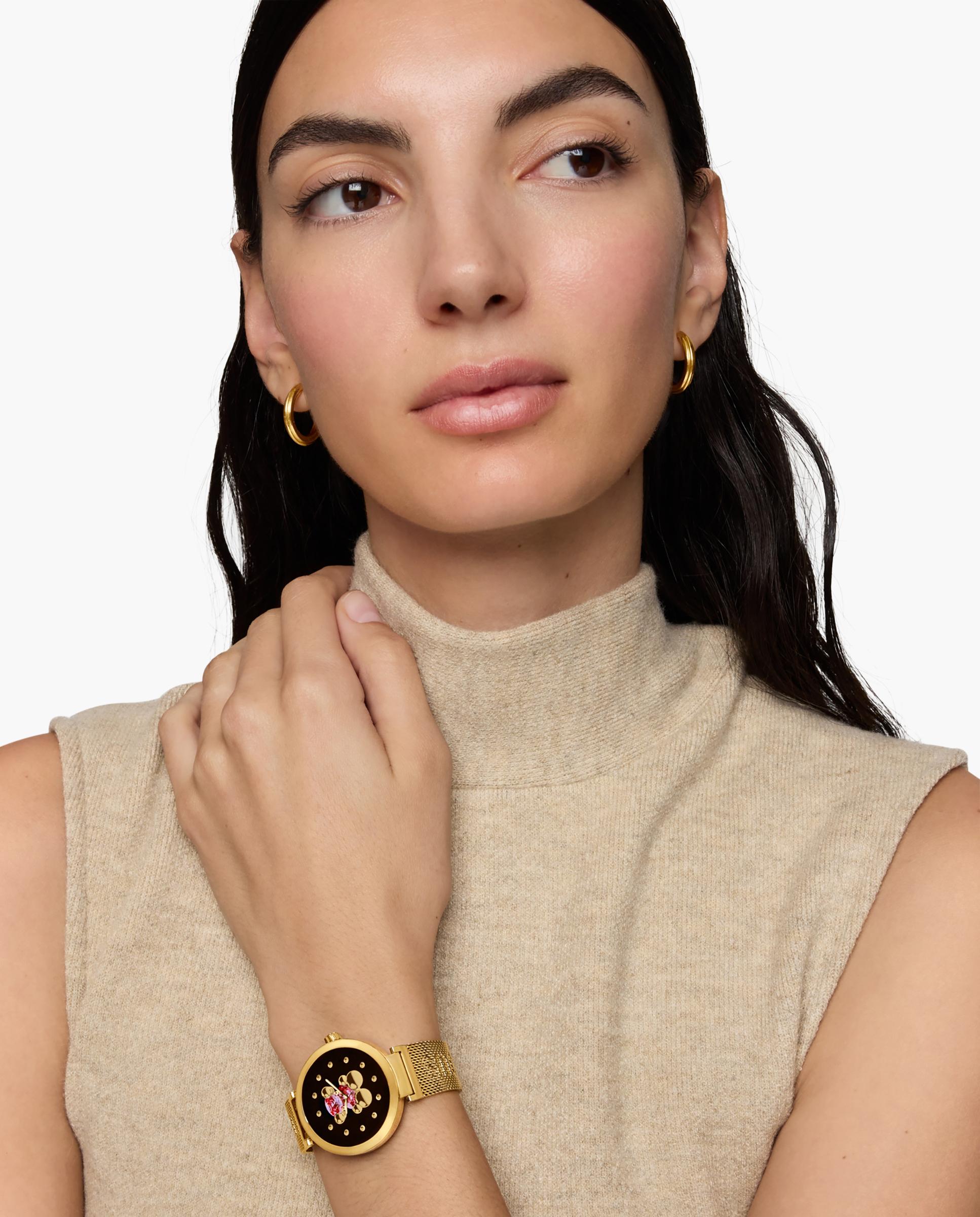 Smartwatch S-connect com Bracelete de Aço Dourado Dourado-5