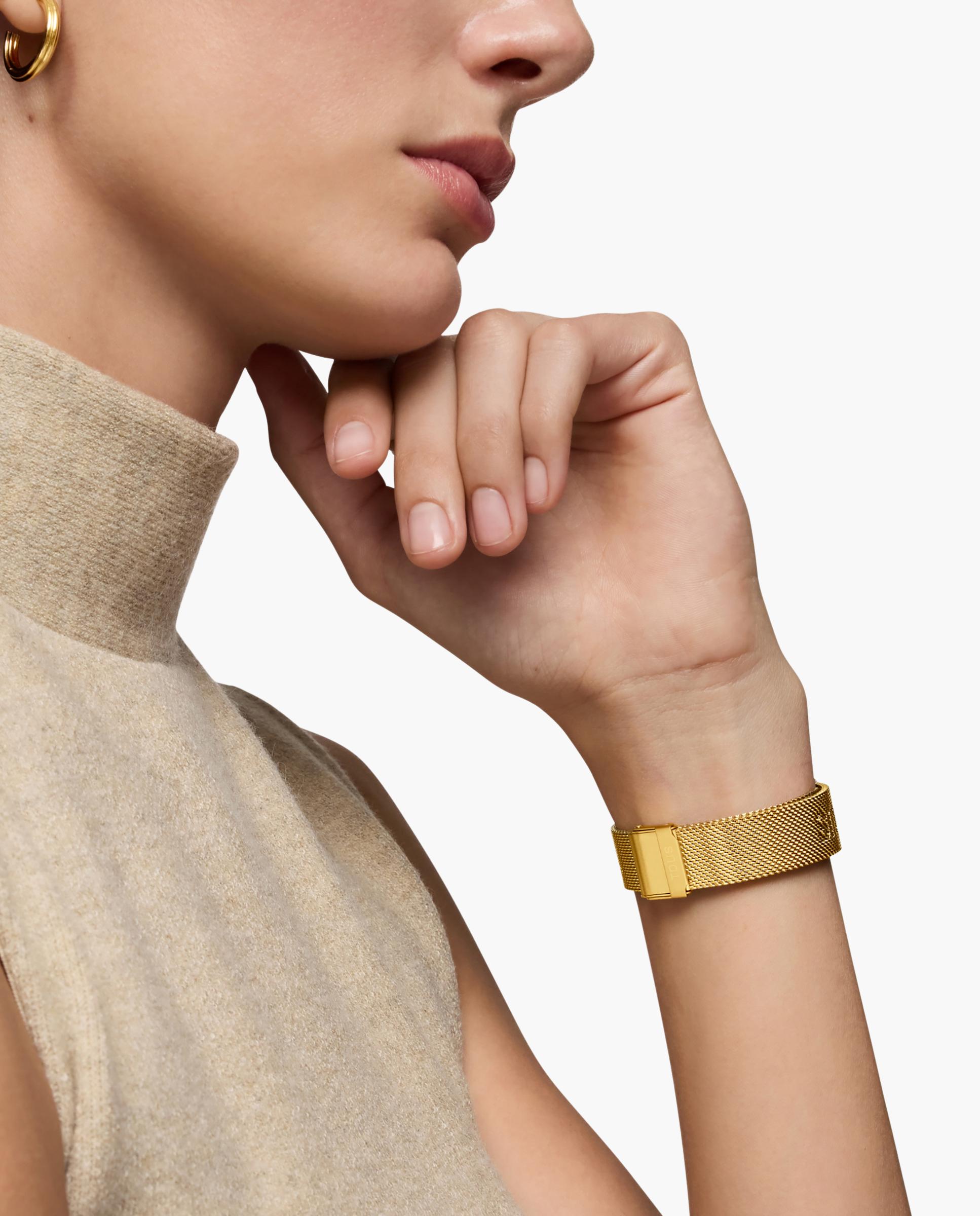 Smartwatch S-connect com Bracelete de Aço Dourado Dourado-6