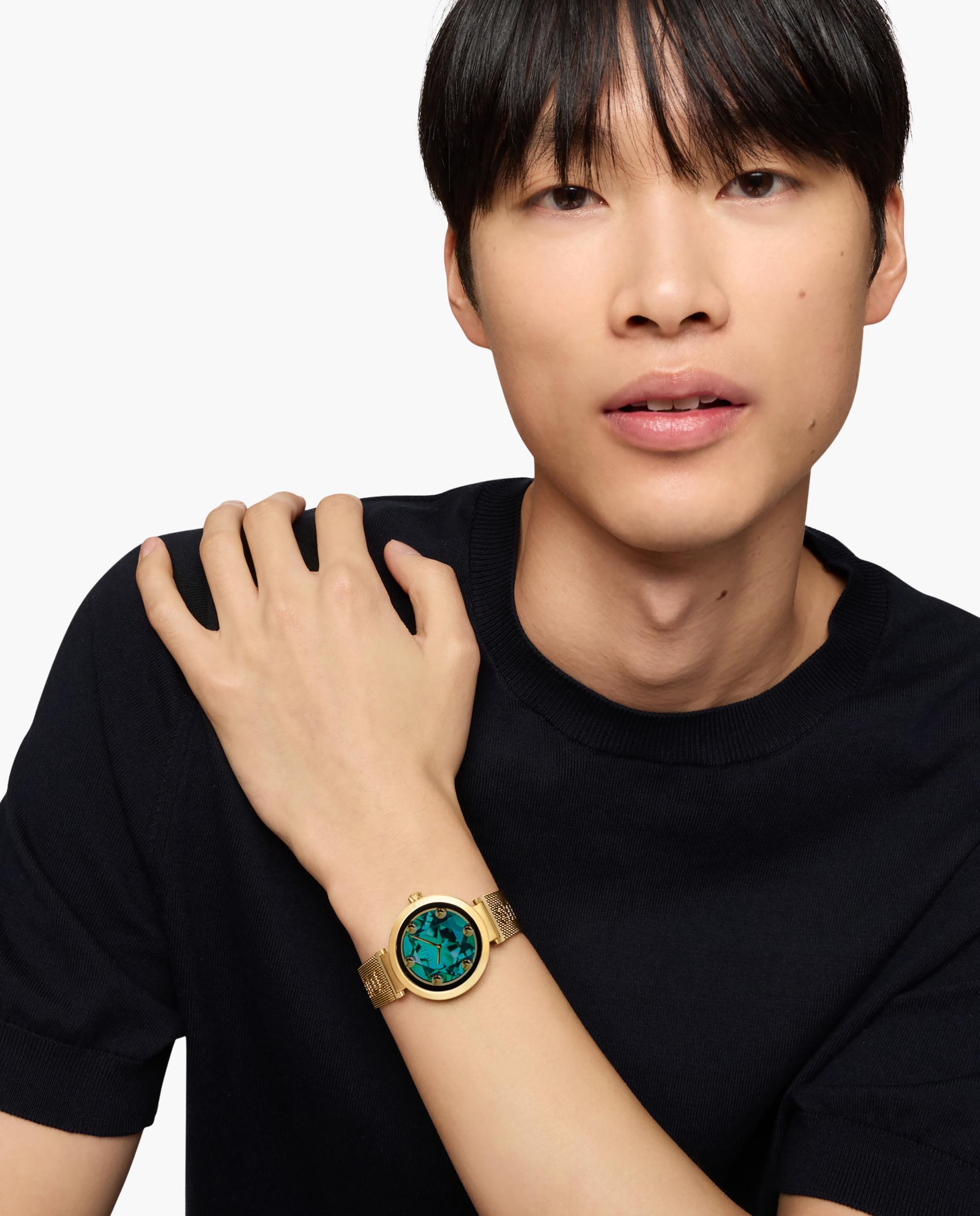 Smartwatch S-connect com Bracelete de Aço Dourado Dourado-7