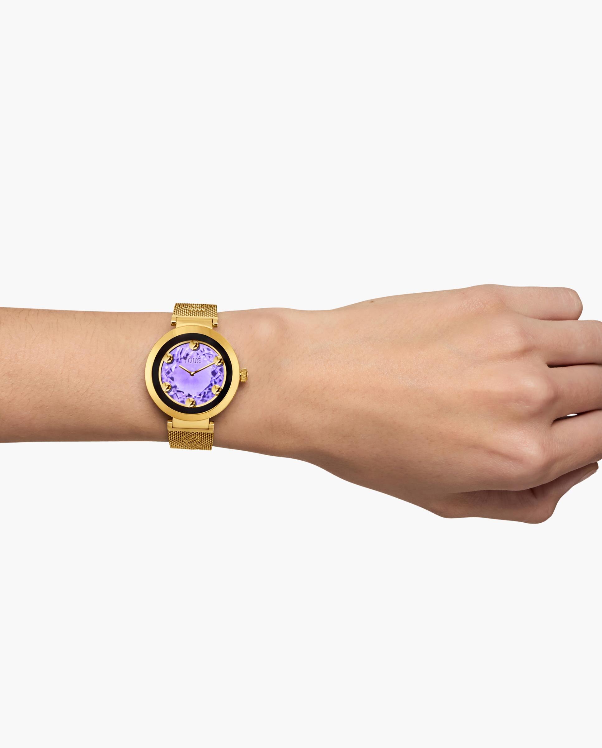 Smartwatch S-connect com Bracelete de Aço Dourado Dourado-8