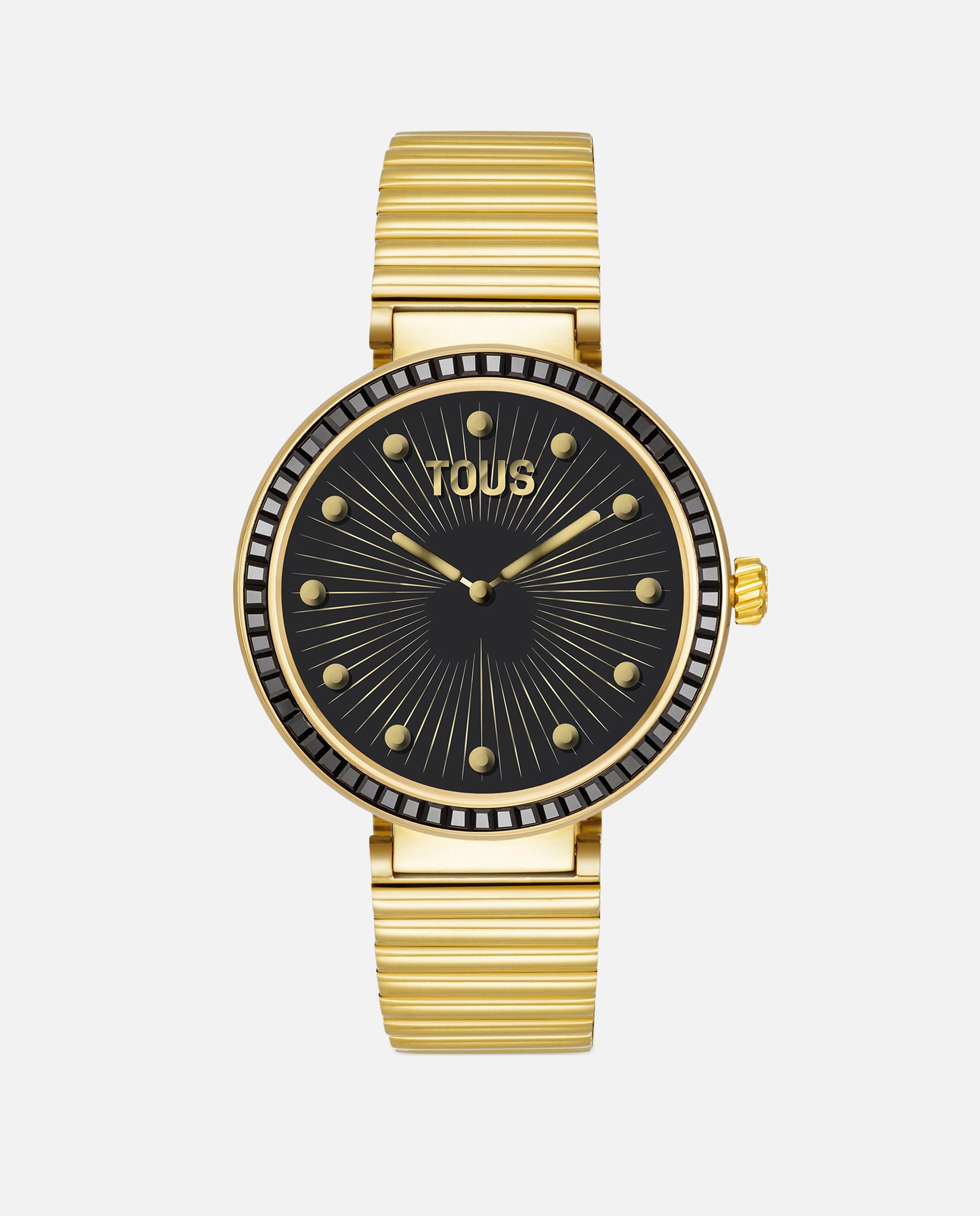 Imagem 0 de Smartwatch S-connect com Bracelete de Aço Dourado e Zirconias Negras