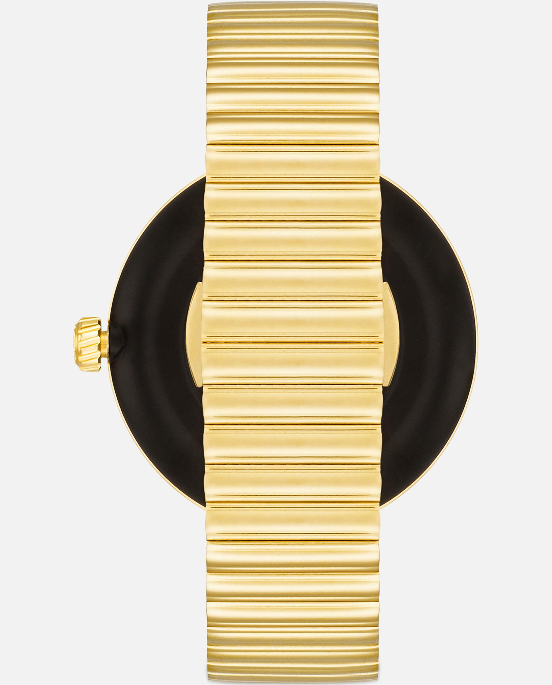 Smartwatch S-connect com Bracelete de Aço Dourado e Zircónias Pretas Dourado-2
