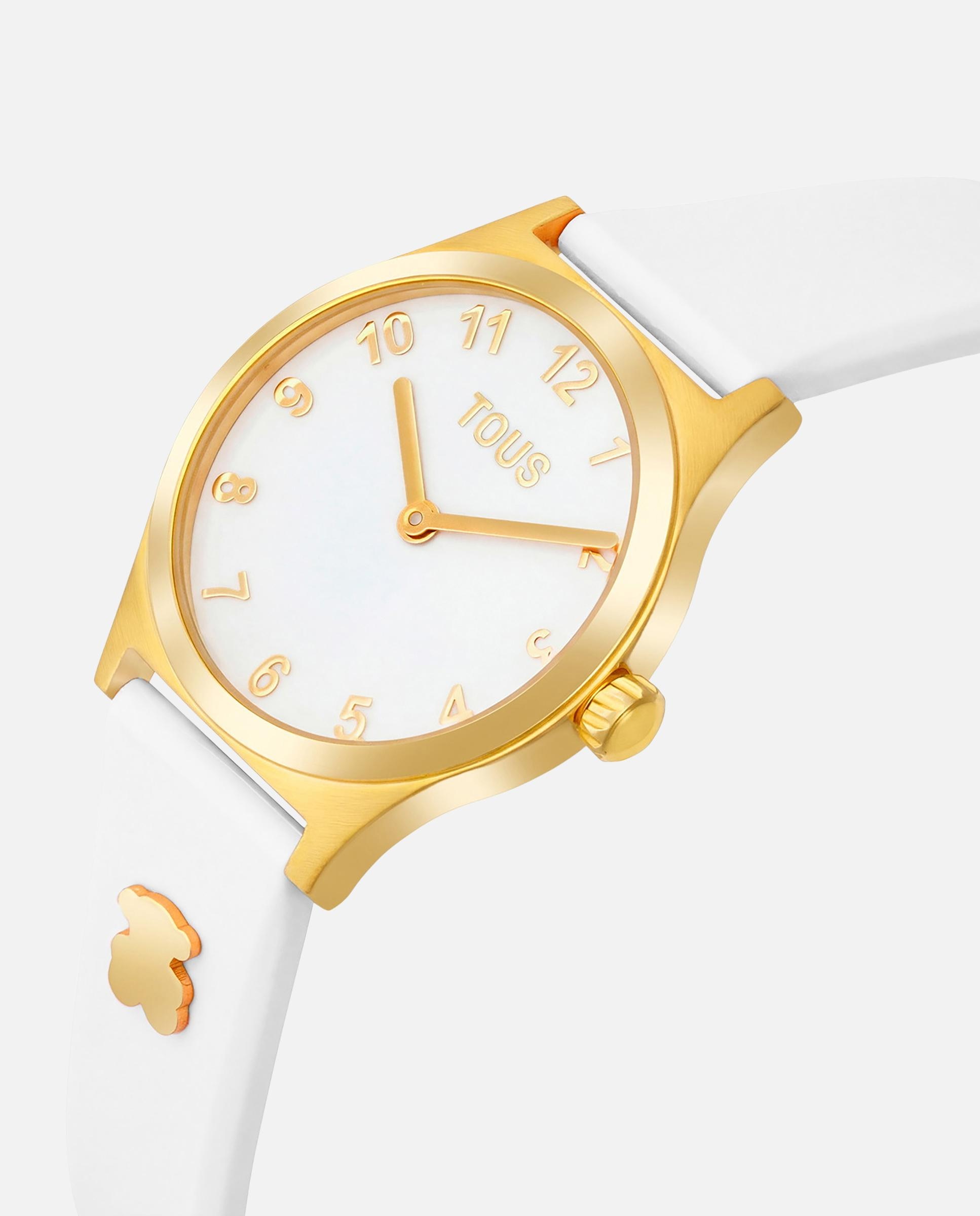 Relógio Epic Icon Kdt Charms com Bracelete em Branco e Aço em Dourado Branco-2