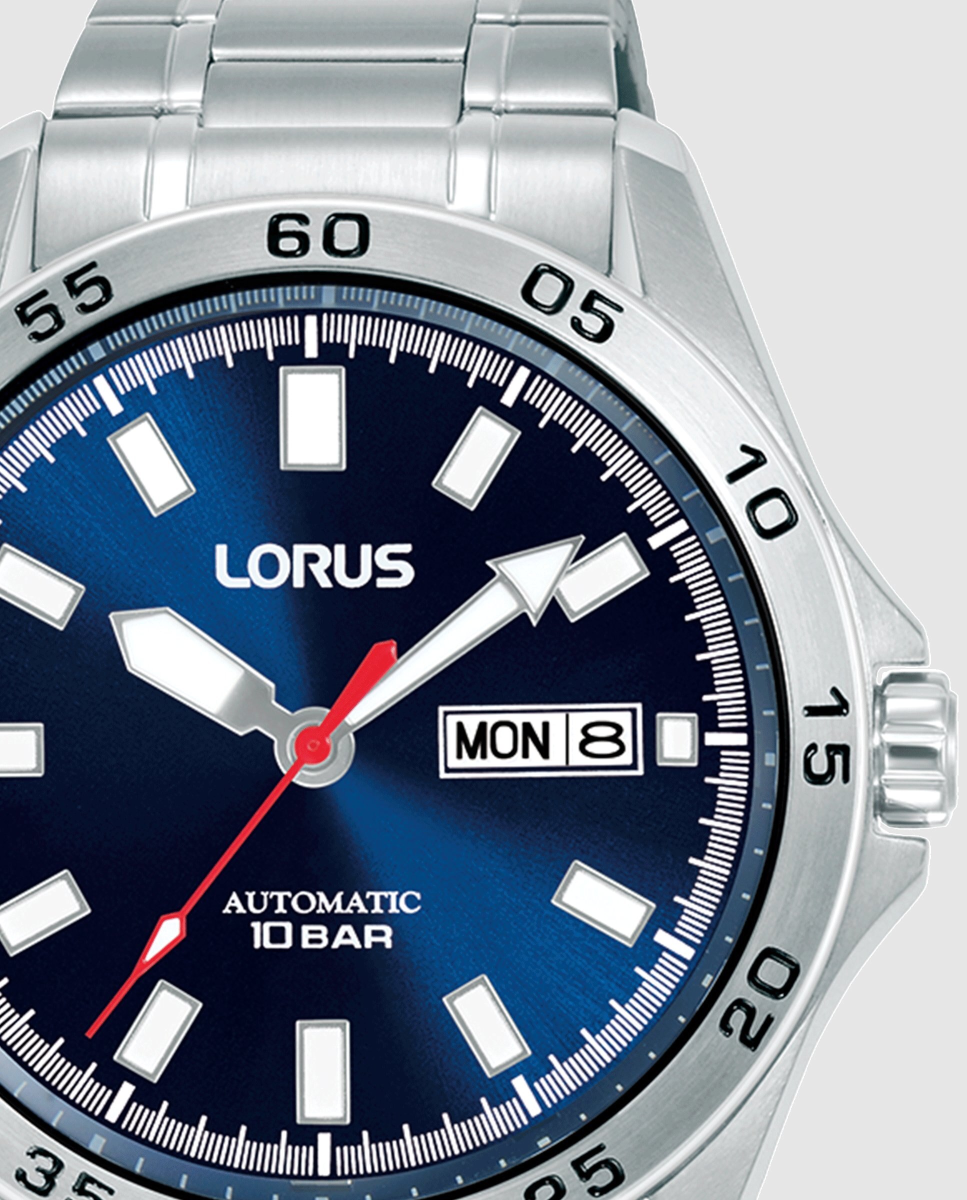 Relógio Automático Sport Man Rl421cx9s de Aço e Bracelete Prateada Prata / Vermelho-2
