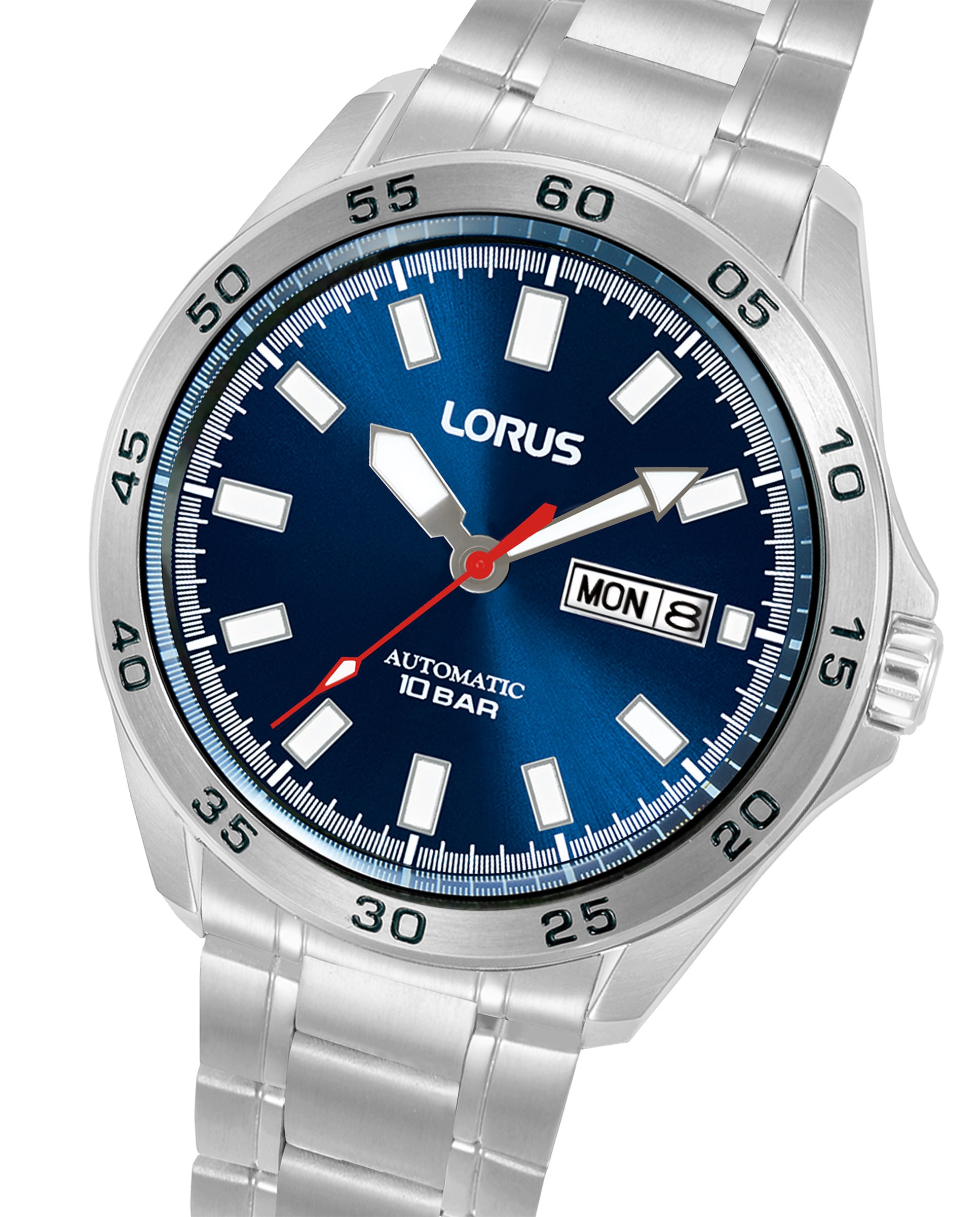Relógio Automático Sport Man Rl421cx9s de Aço e Bracelete Prateada Prata / Vermelho-3