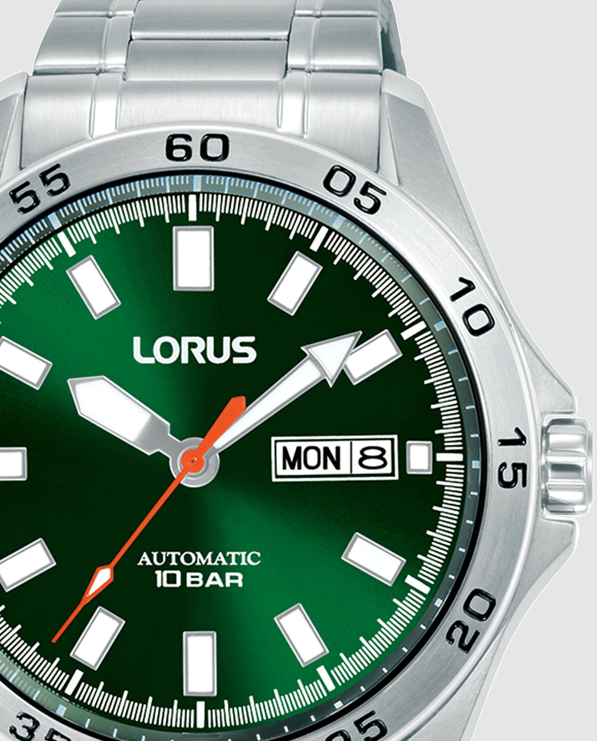 Relógio Automático Sport Man Rl423cx9s de Aço e Bracelete Prateada Verde-2