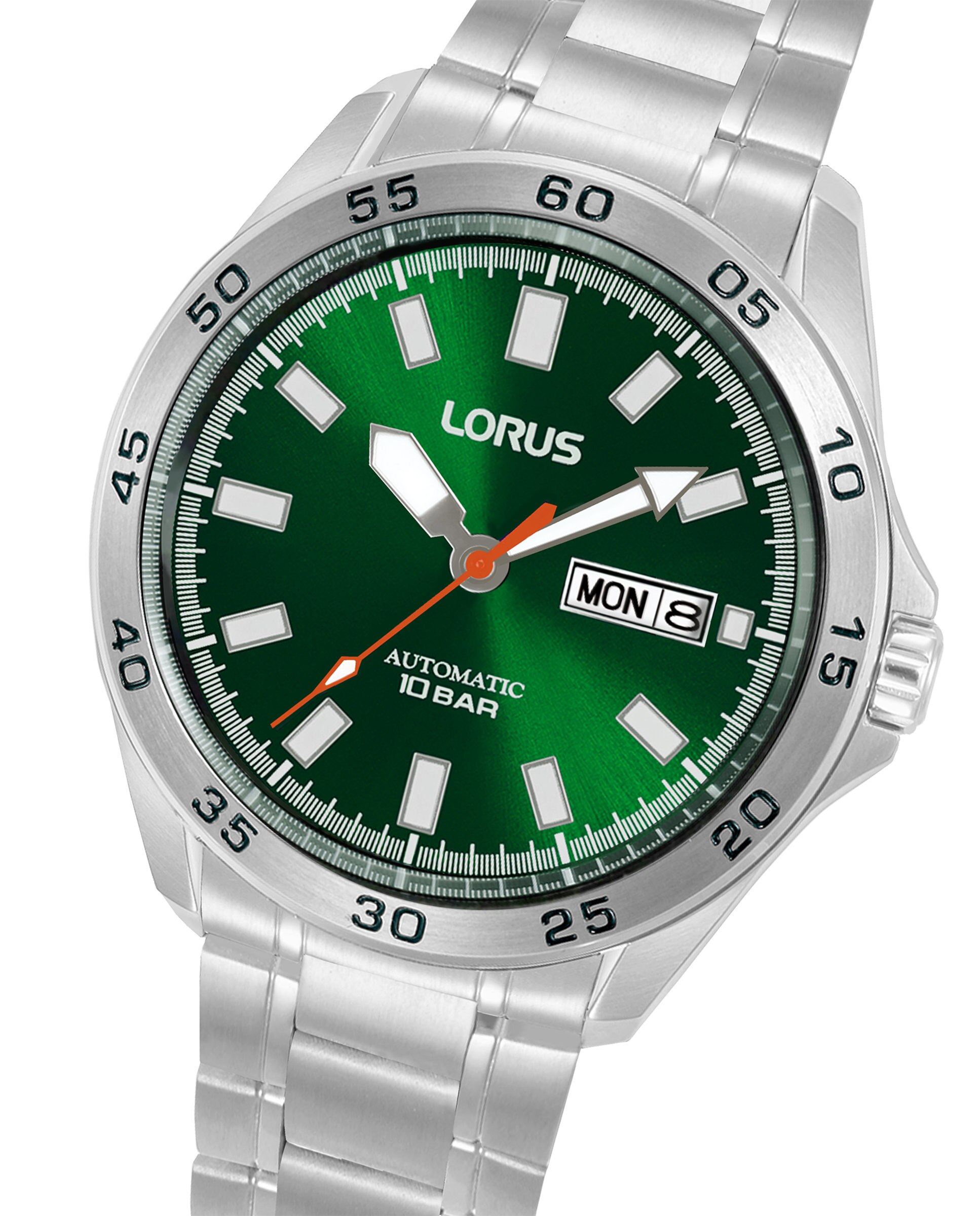 Relógio Automático Sport Man Rl423cx9s de Aço e Bracelete Prateada Verde-3