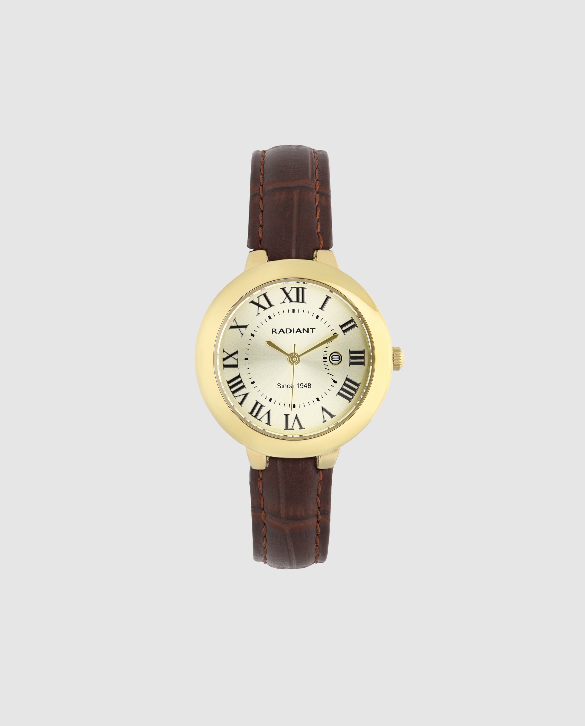 Relógio Golden Hour Ra684205 de Pele e Correia em Castanho Castanho-1