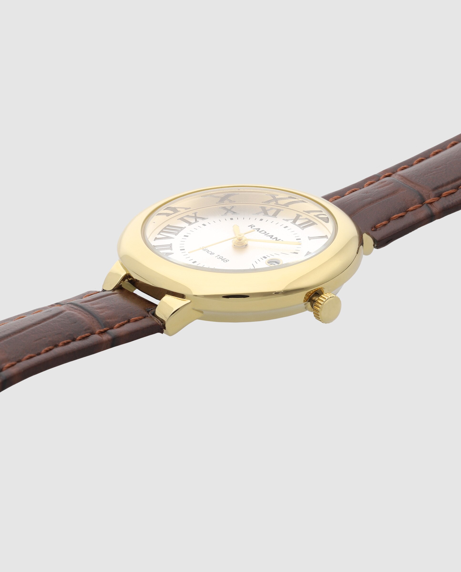 Relógio Golden Hour Ra684205 de Pele e Correia em Castanho Castanho-3
