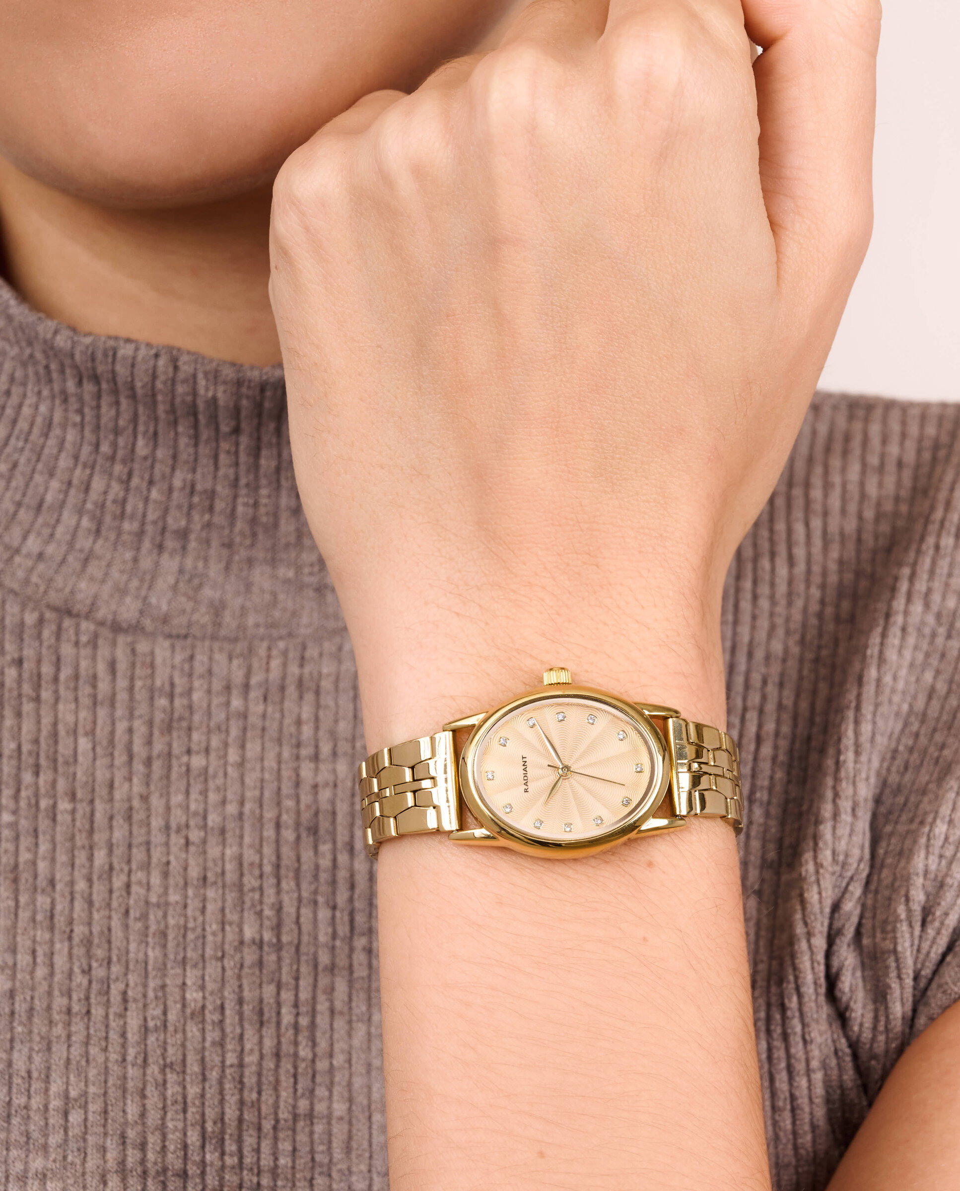 Relógio Luna Bay Ra689202 de Aço e Bracelete Dourada Ouro-2
