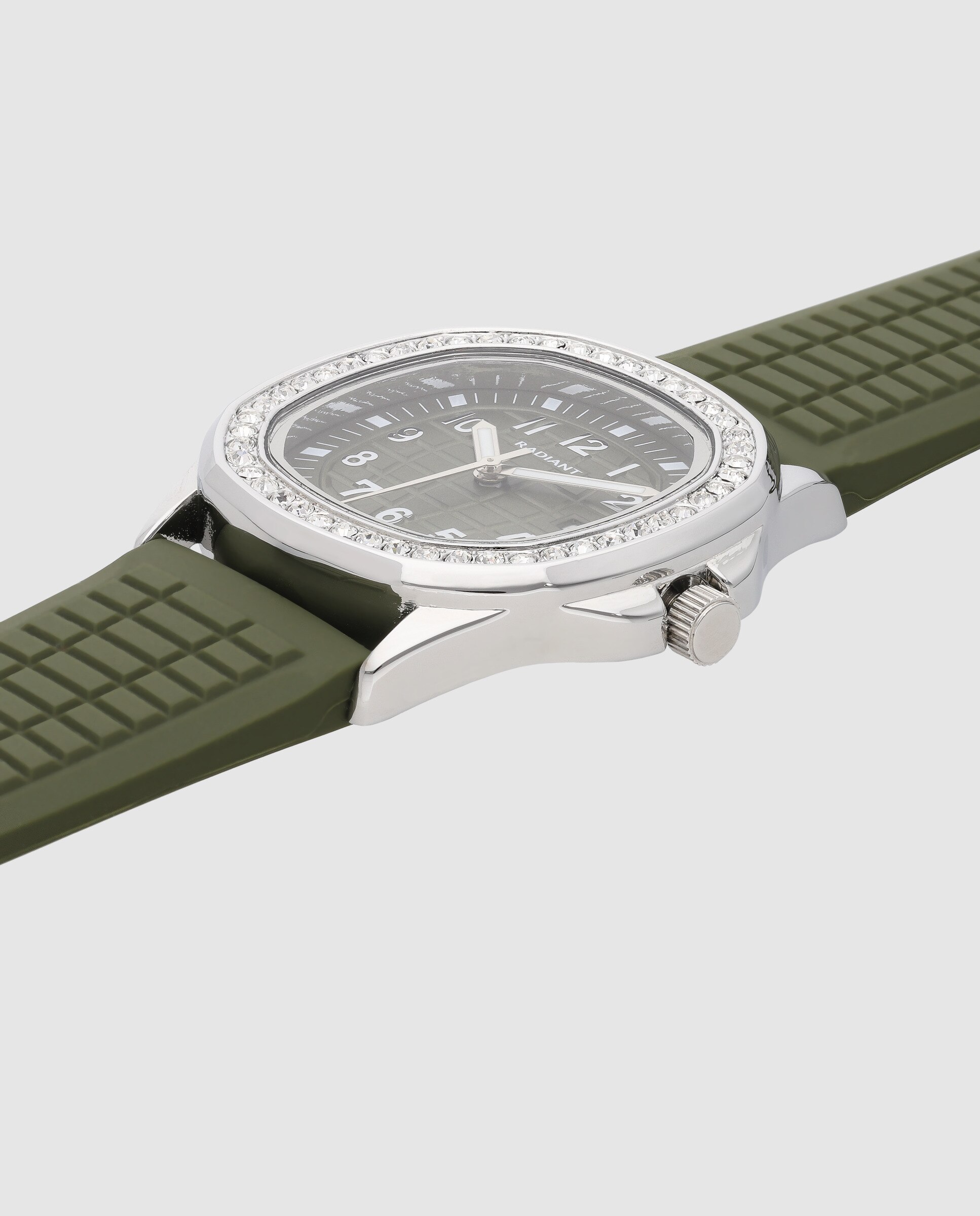 Relógio Azure Whisper Ra690204 de Silicone e Bracelete Verde Verde-3