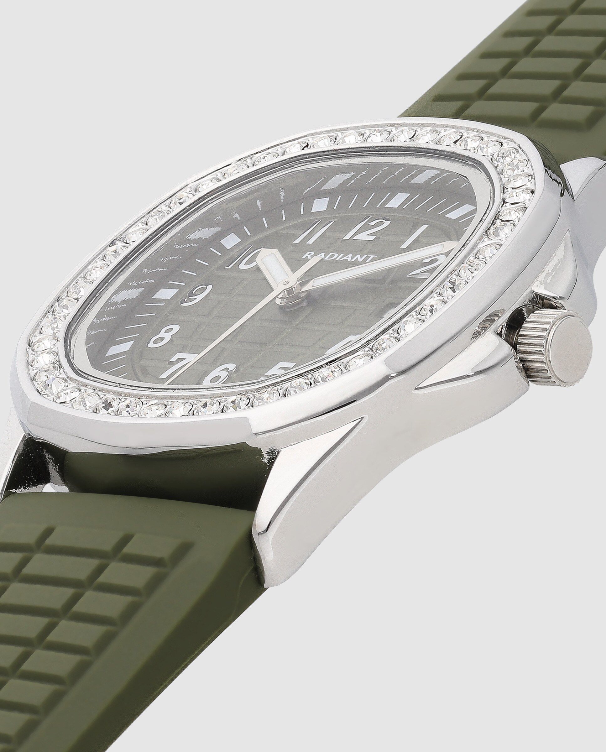 Relógio Azure Whisper Ra690204 de Silicone e Bracelete Verde Verde-4