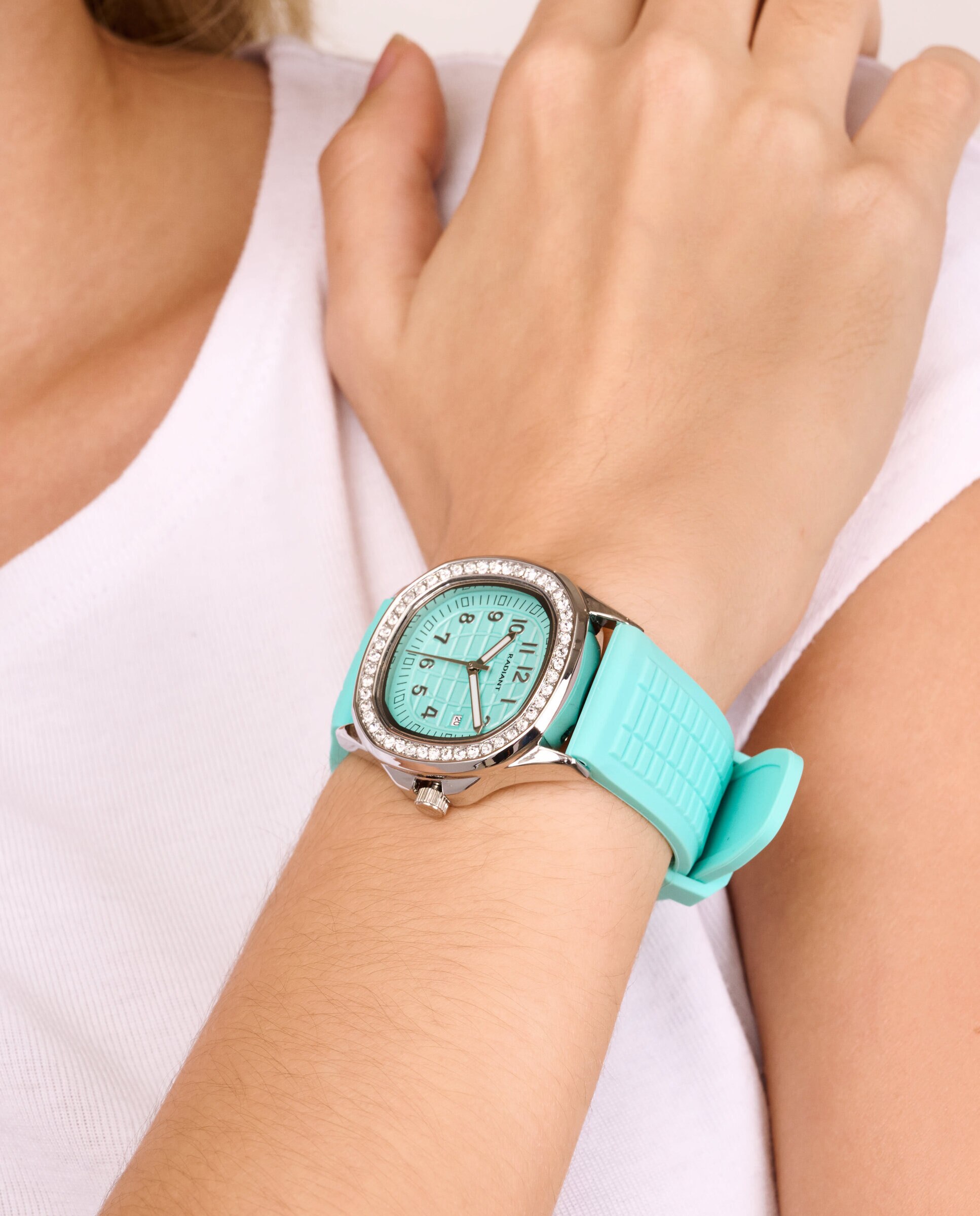 Relógio Azure Whisper Ra690206 de Silicone e Bracelete em Azul Azul-2