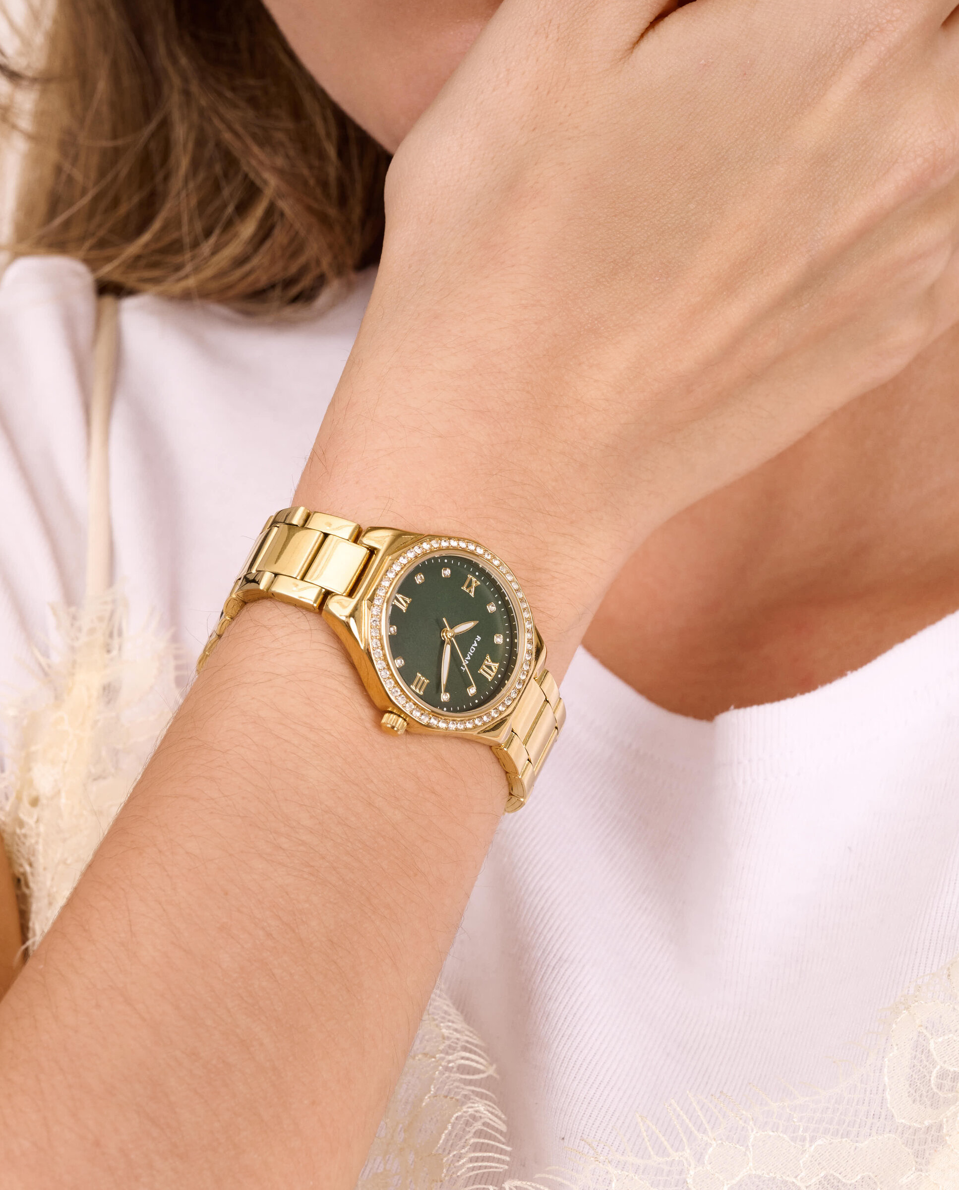 Relógio Quiet Luxe Ra691202 de Aço e Bracelete Dourada Ouro-2