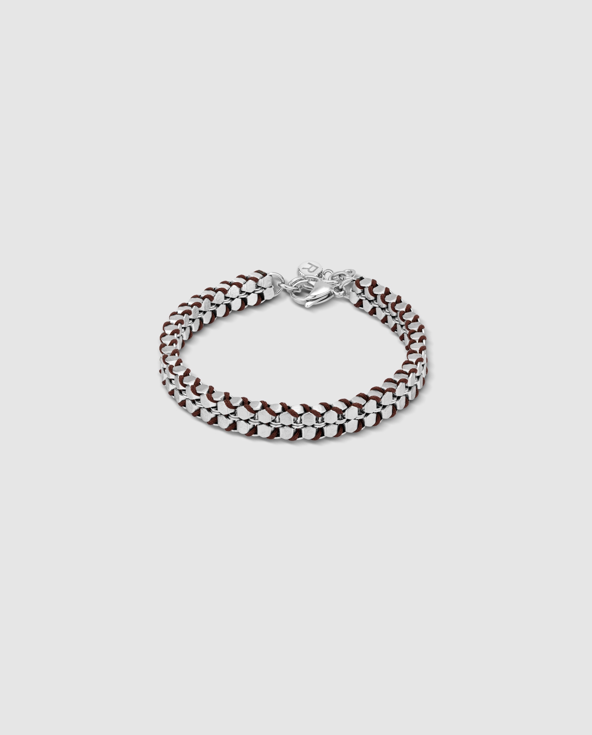 Pulseira Shadow Link de Aço Prateada Prata-1
