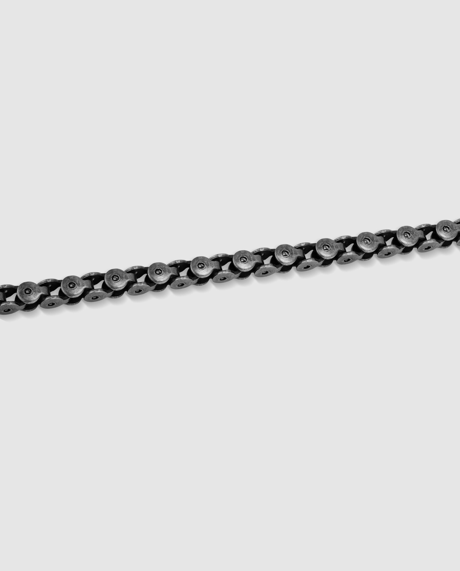 Pulseira Shadow Link de Aço Prateada Prata-3