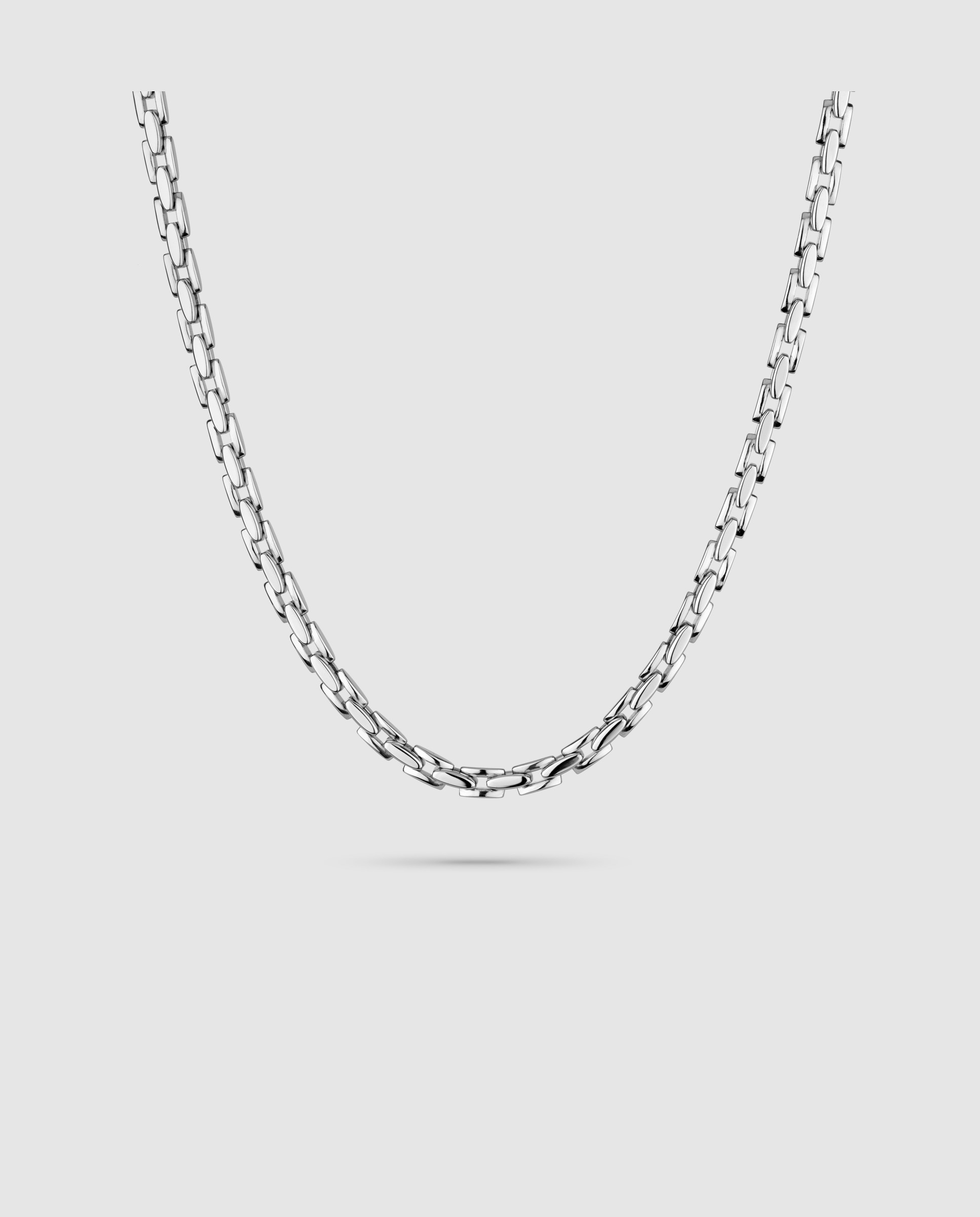 Imagem 0 de Colar Riviera Line de Aço Prateado