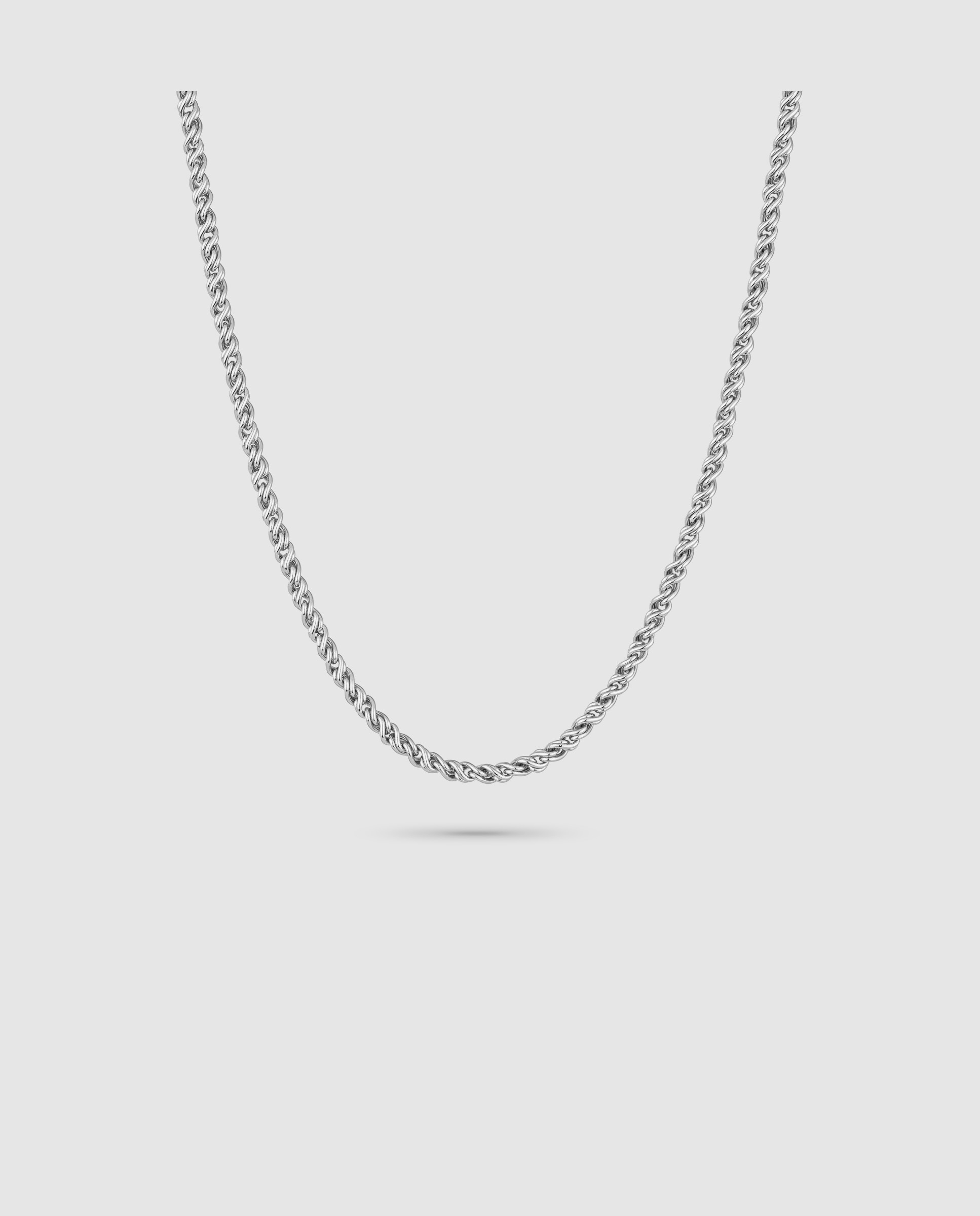 Imagem 0 de Colar Rivière Line de Aço Prateado